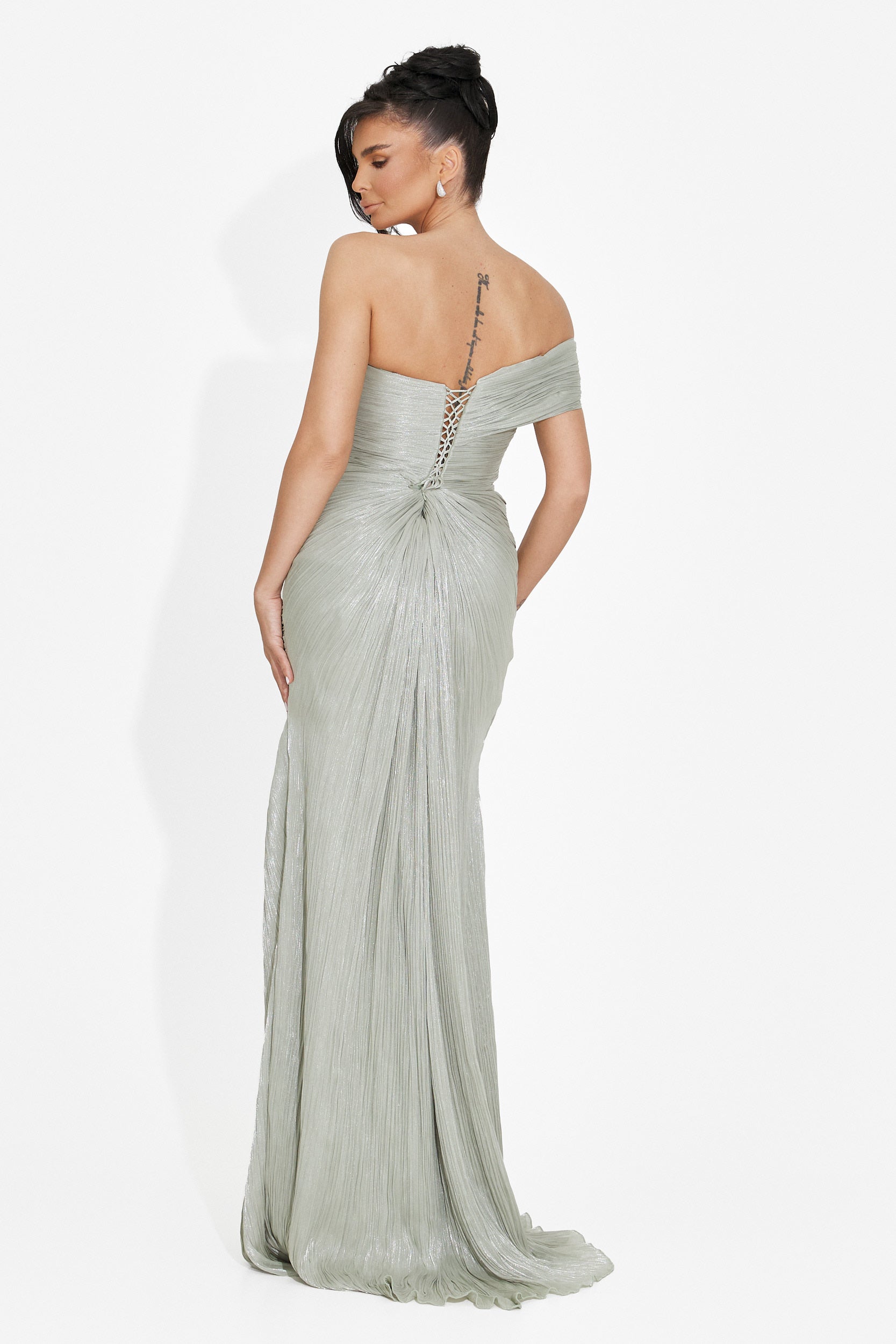 Rochie dama lunga verde Anevia Bogas