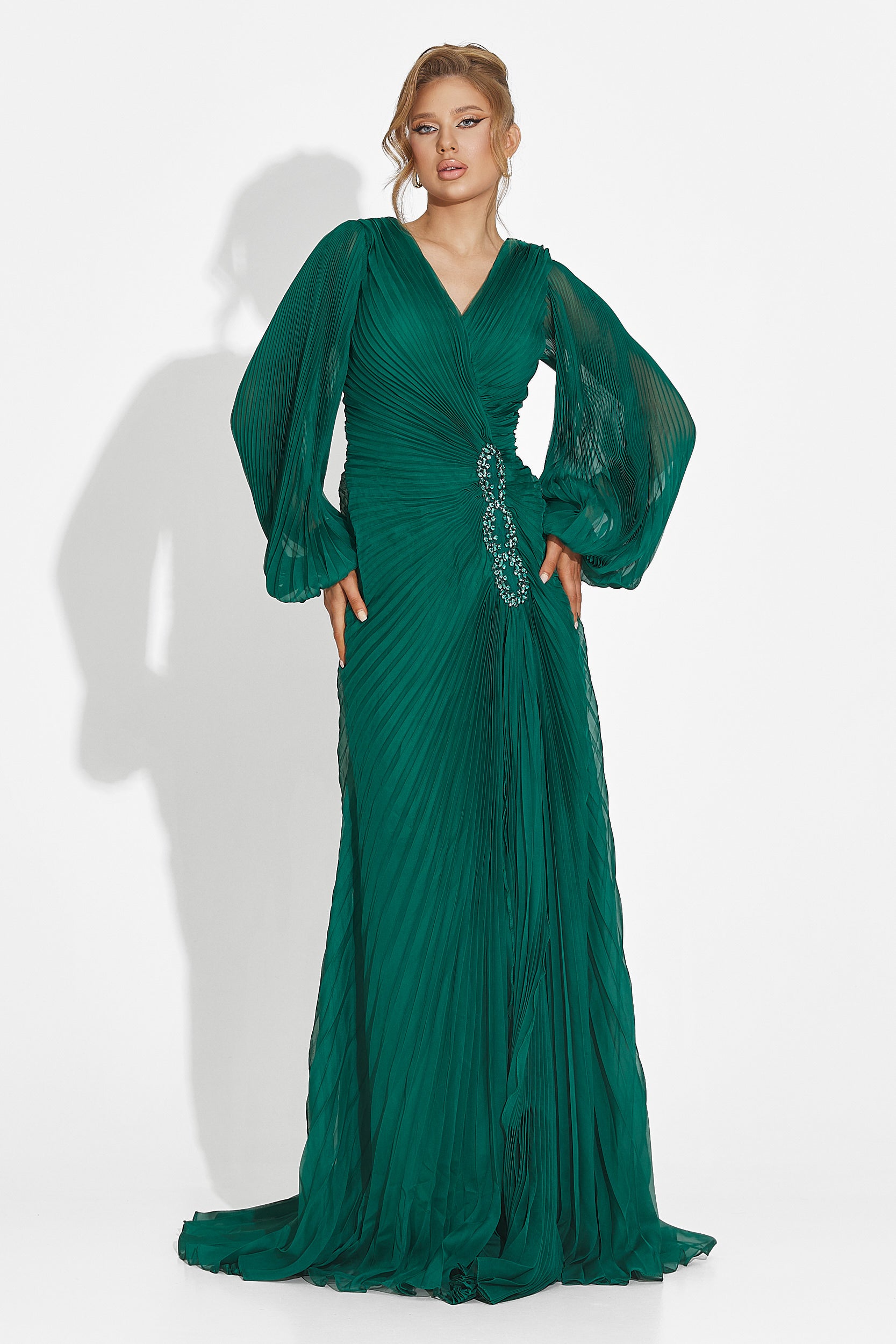 Abito lungo verde da donna Linares Bogas
