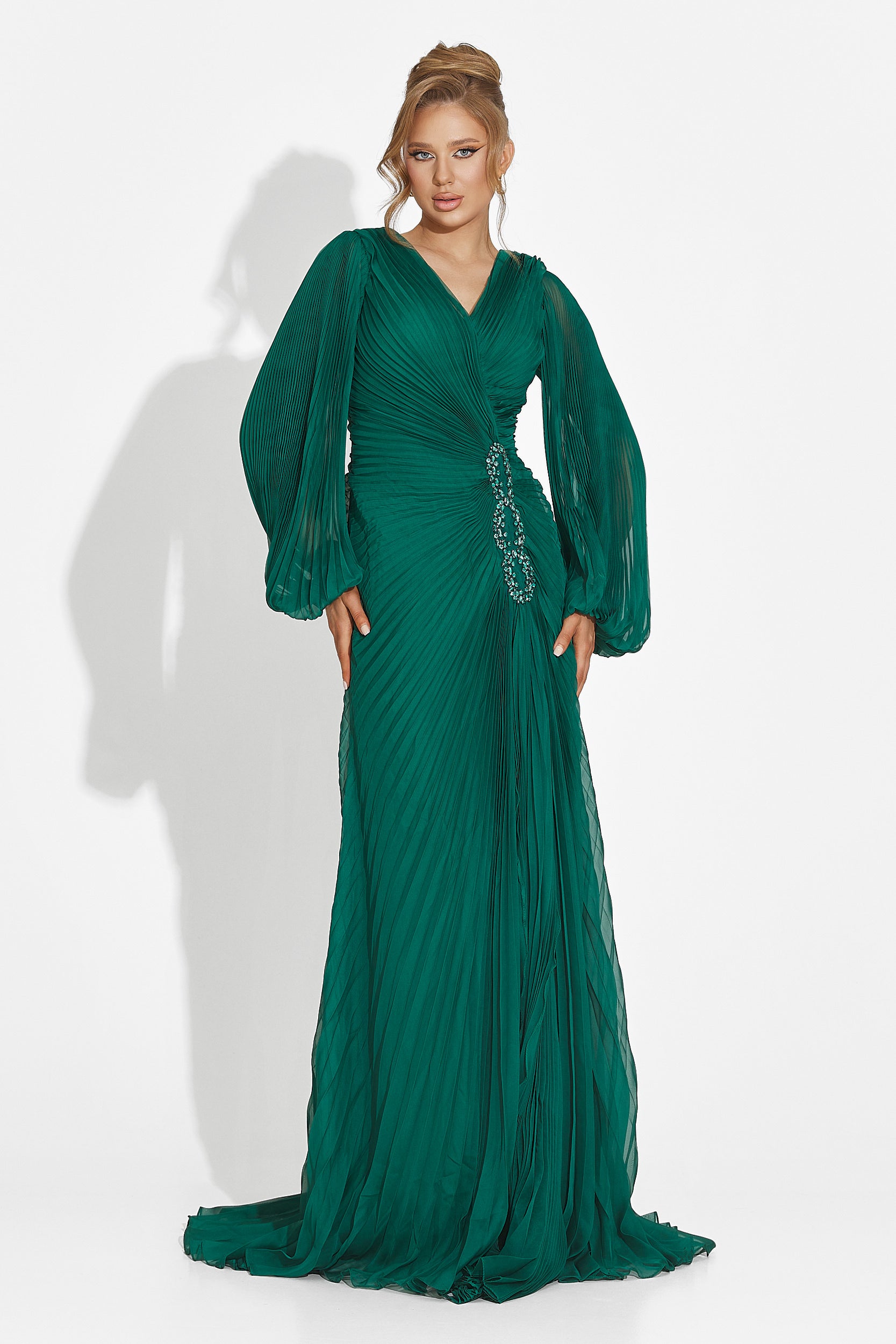 Abito lungo verde da donna Linares Bogas