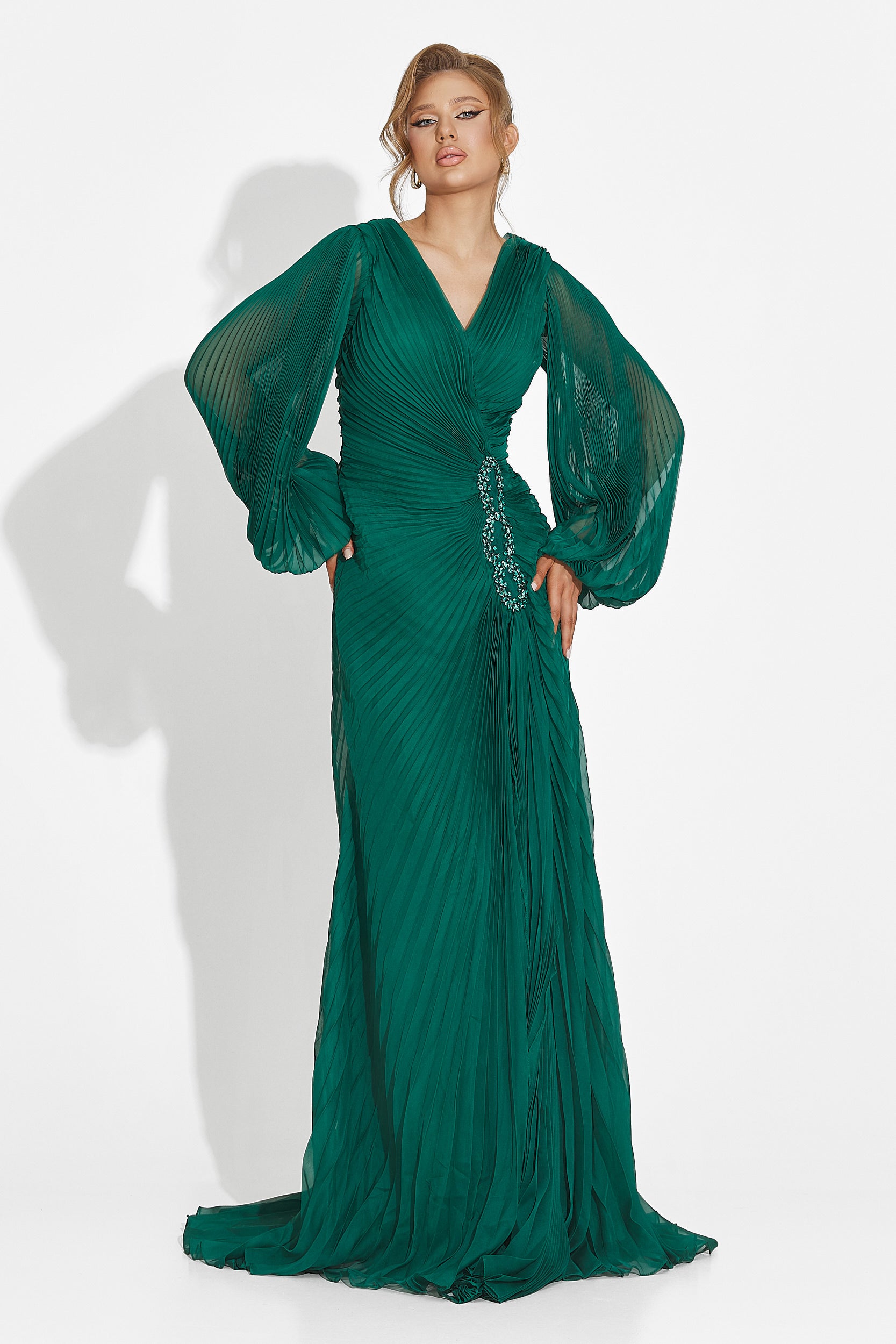 Abito lungo verde da donna Linares Bogas