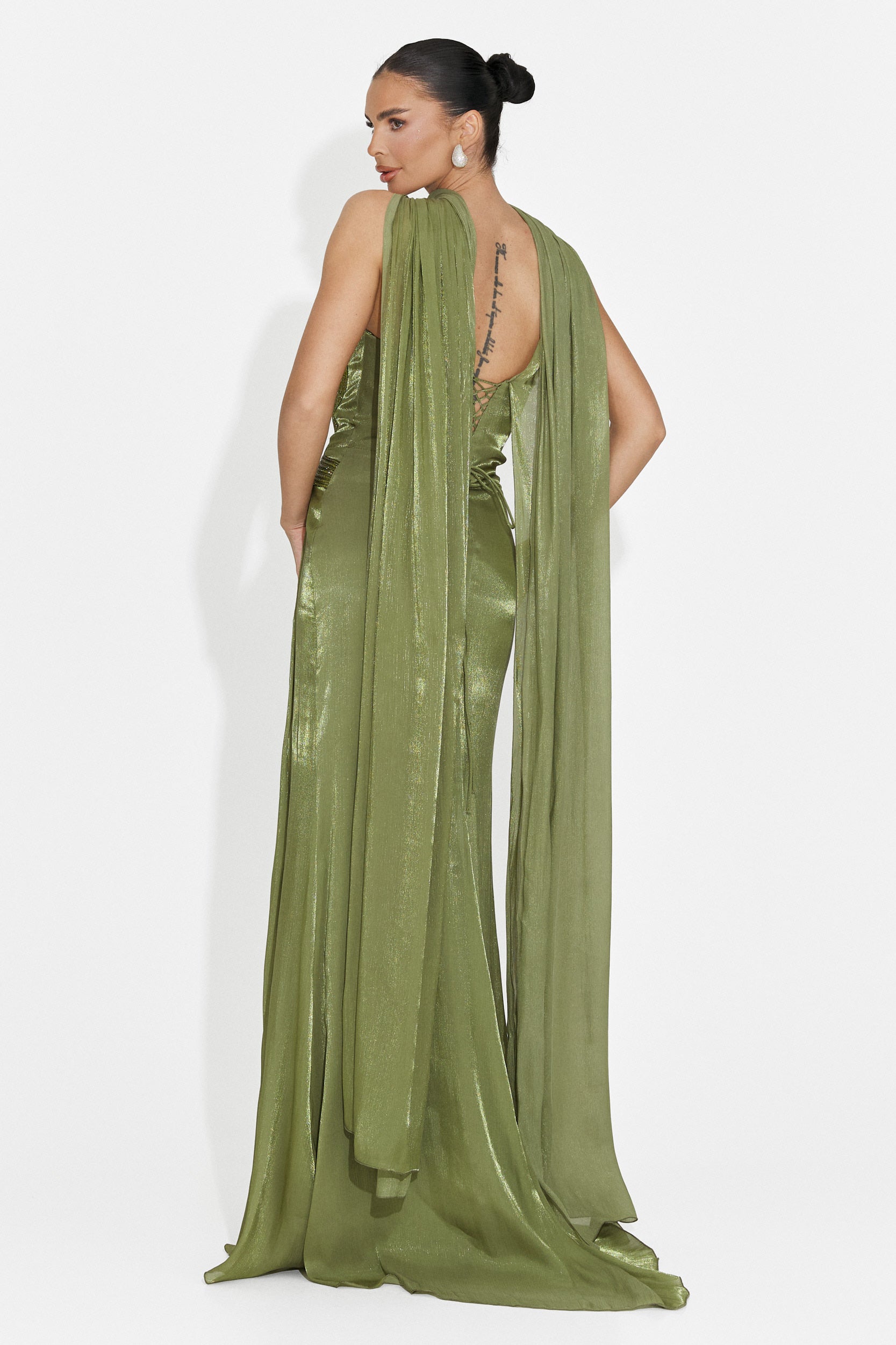 Lungo Vestito Verde per Donne di Moritz Boga