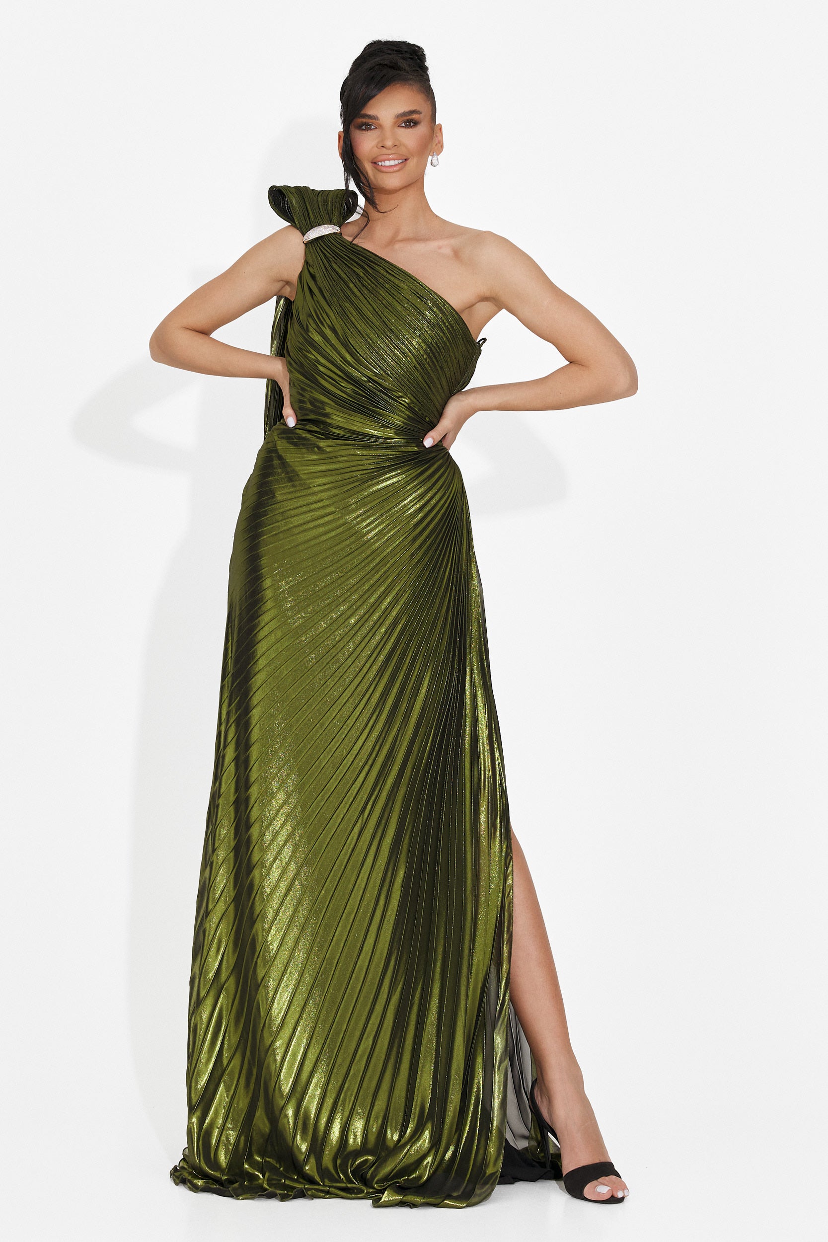 Rochie dama lunga verde Rabiela Bogas