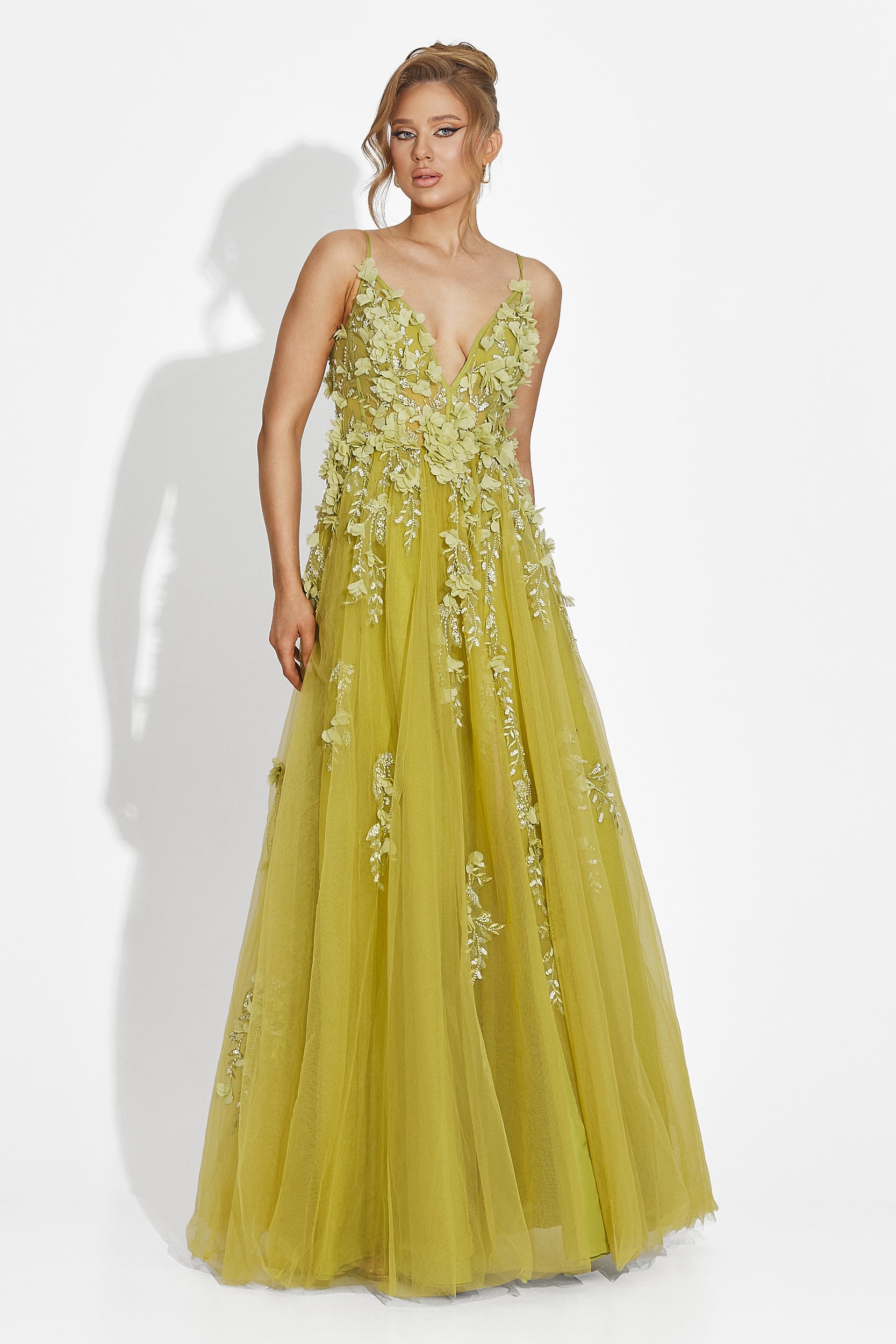 Abito lungo verde da donna Serina Bogas