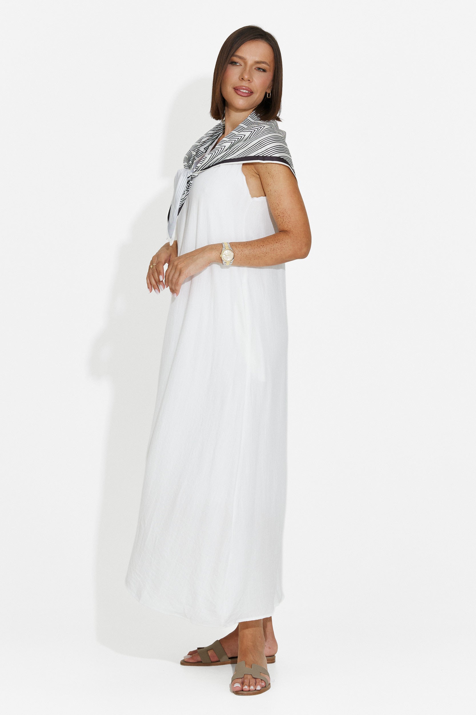 Vestito donna midi bianco Alievia Bogas