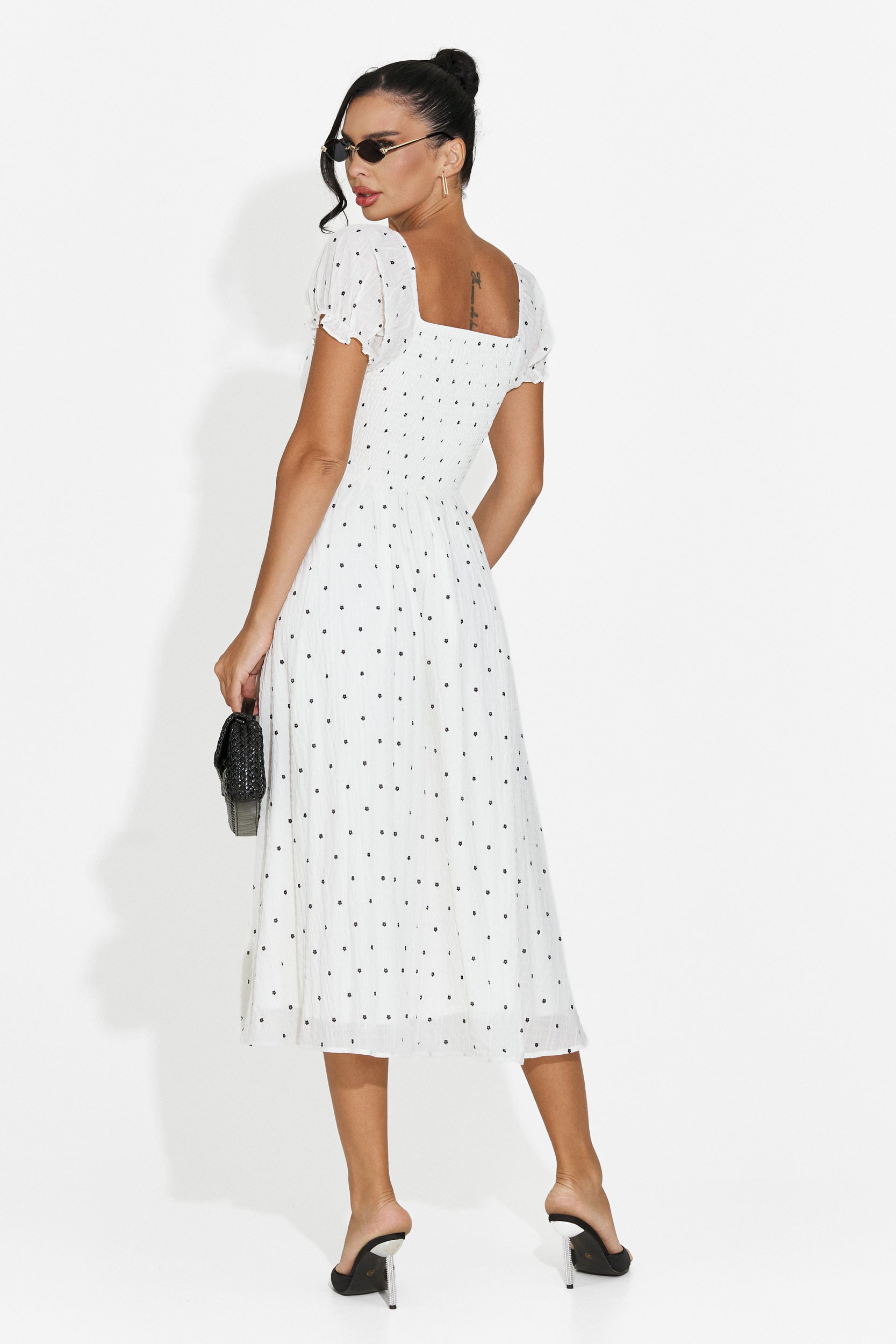 Abito donna midi bianco Elvilia Bogas