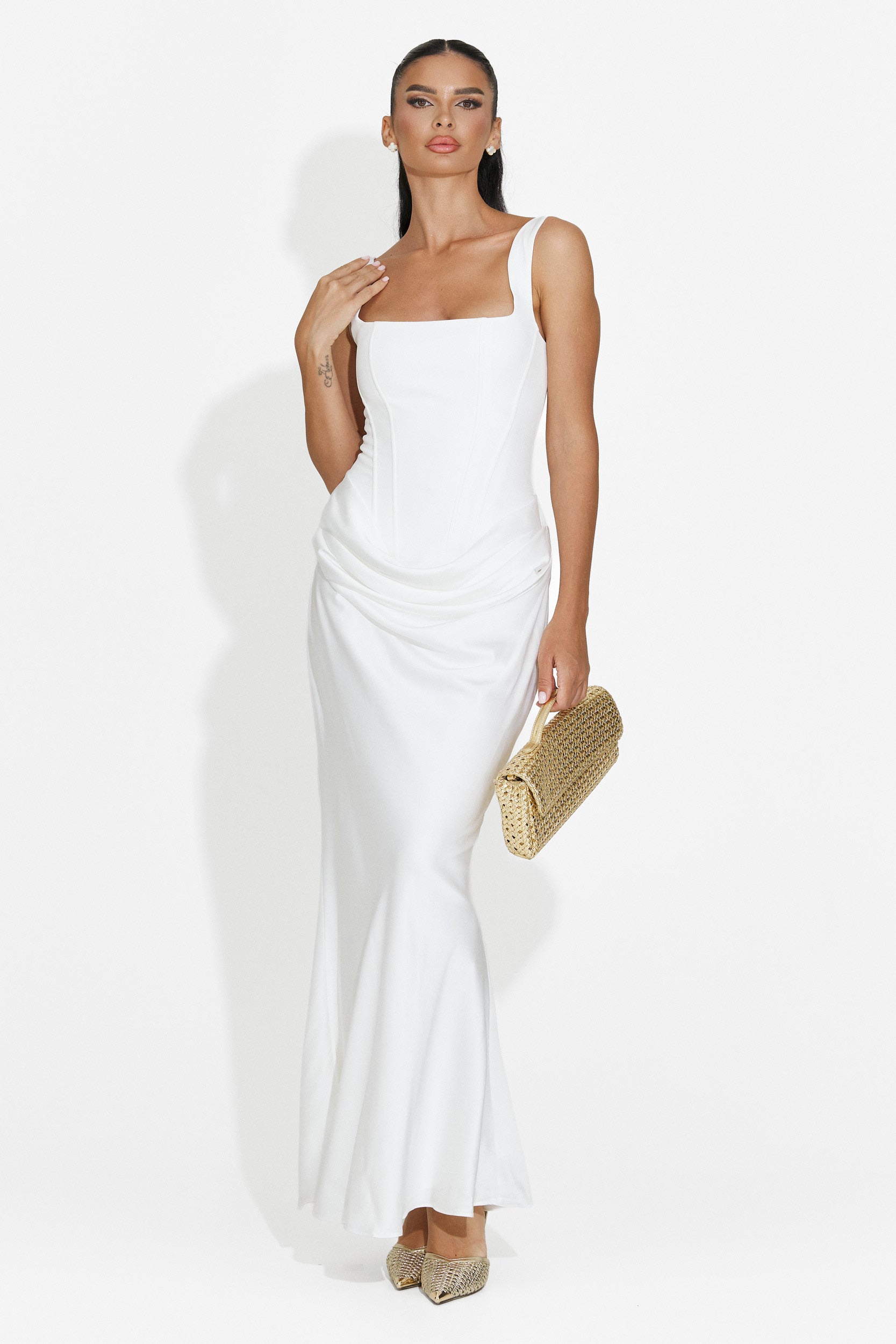 Vestito donna midi bianco Kaviala Bogas