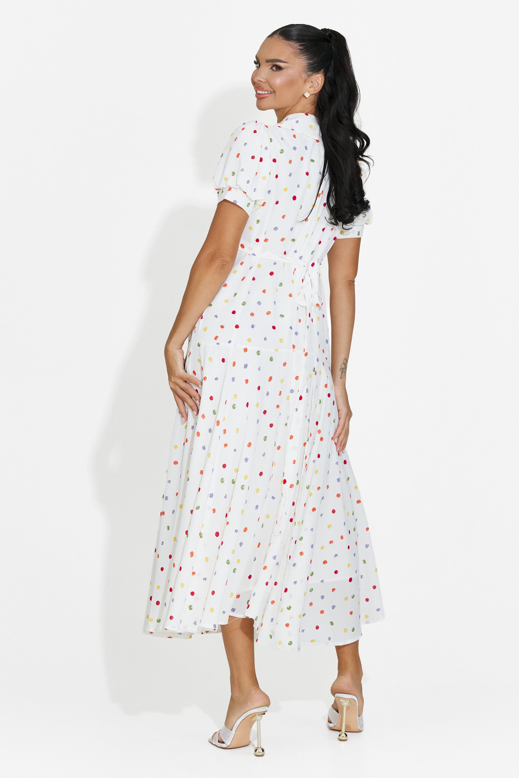 Abito donna midi bianco Oliania Bogas