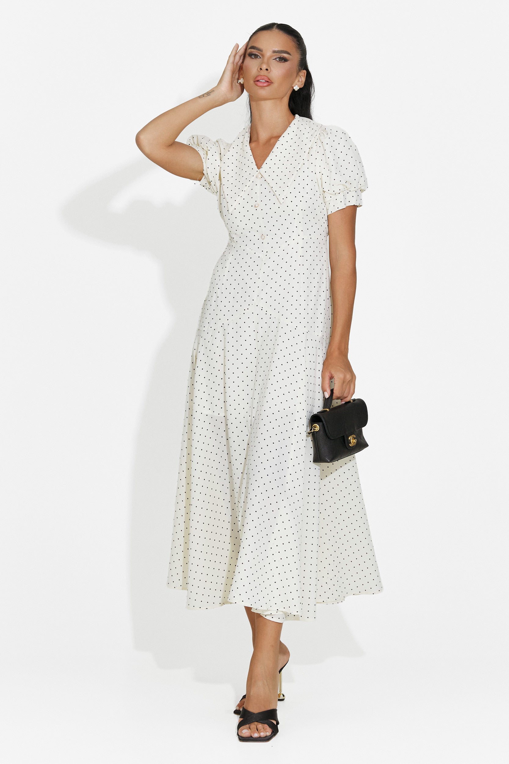 Abito donna midi beige Taisiana Bogas