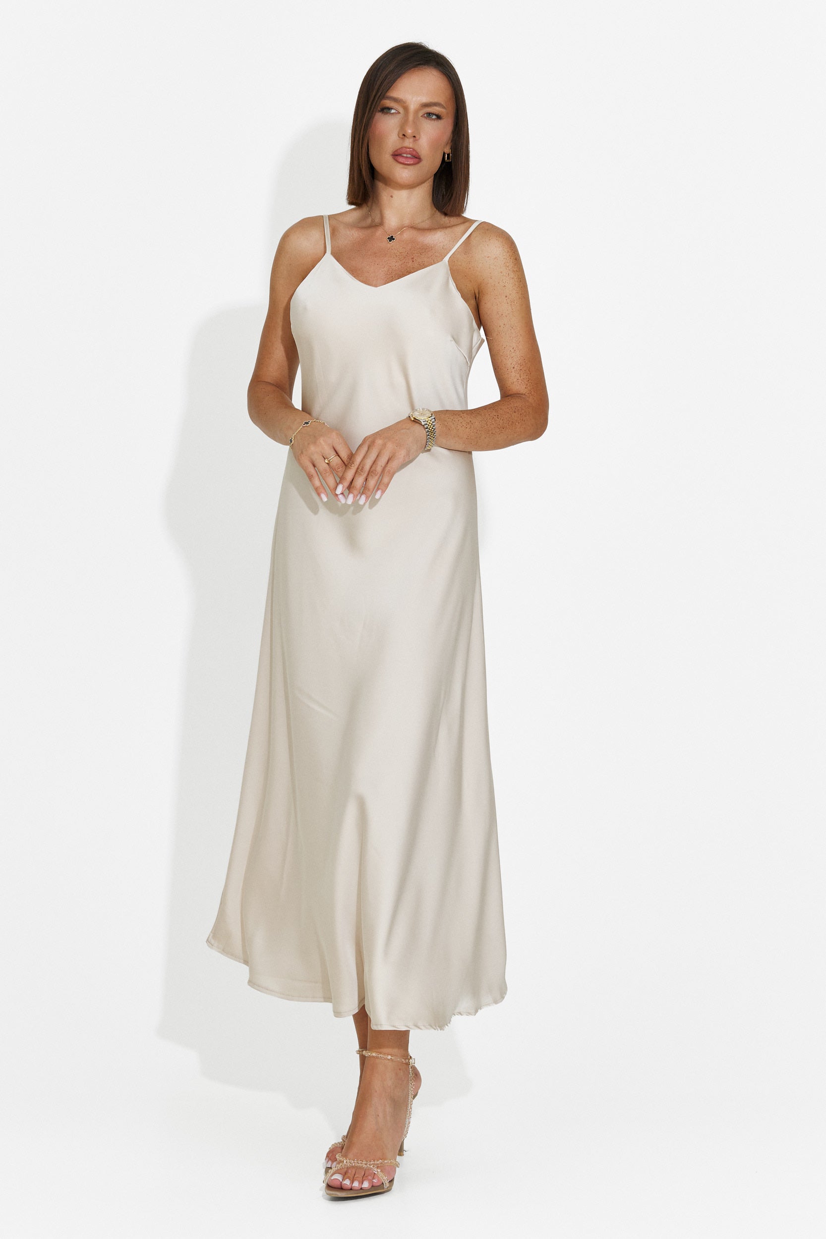 Abito donna midi beige Zimia Bogas