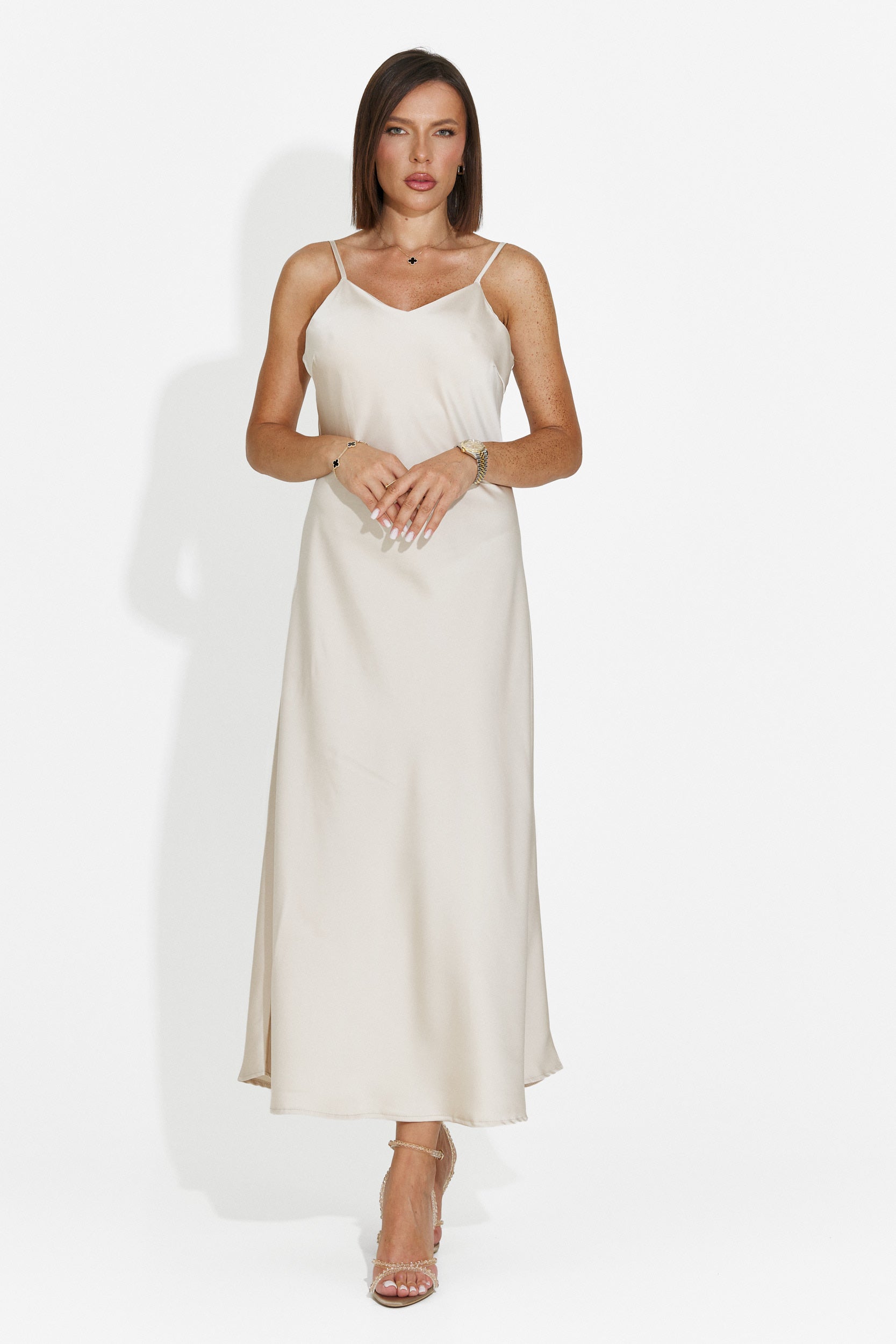 Abito donna midi beige Zimia Bogas