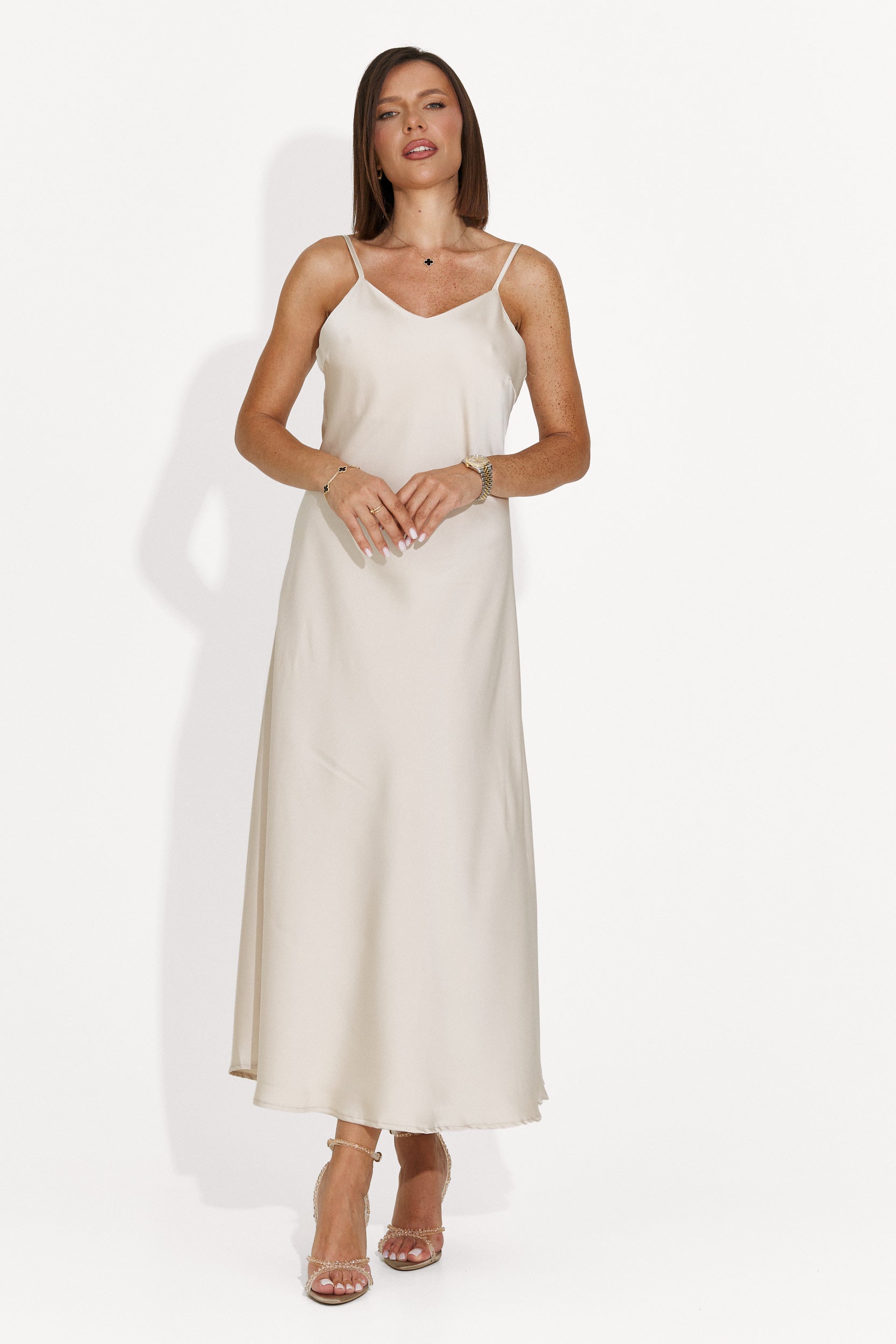 Abito donna midi beige Zimia Bogas