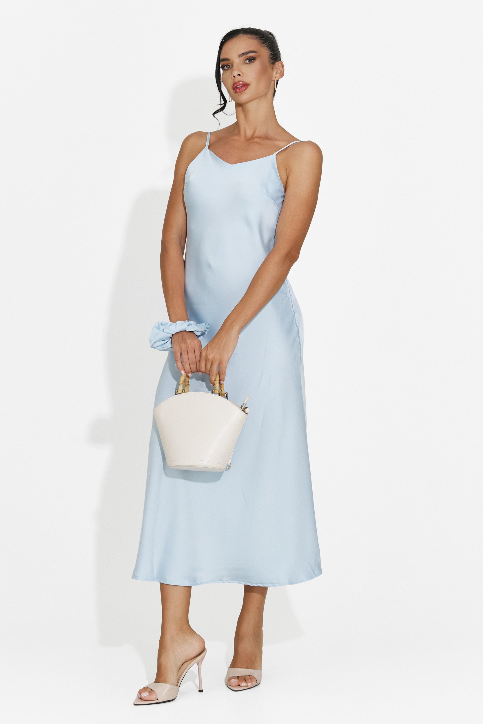 Abito donna midi azzurro Zimia Bogas