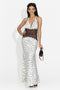 Rochie dama midi crem Eligia Bogas