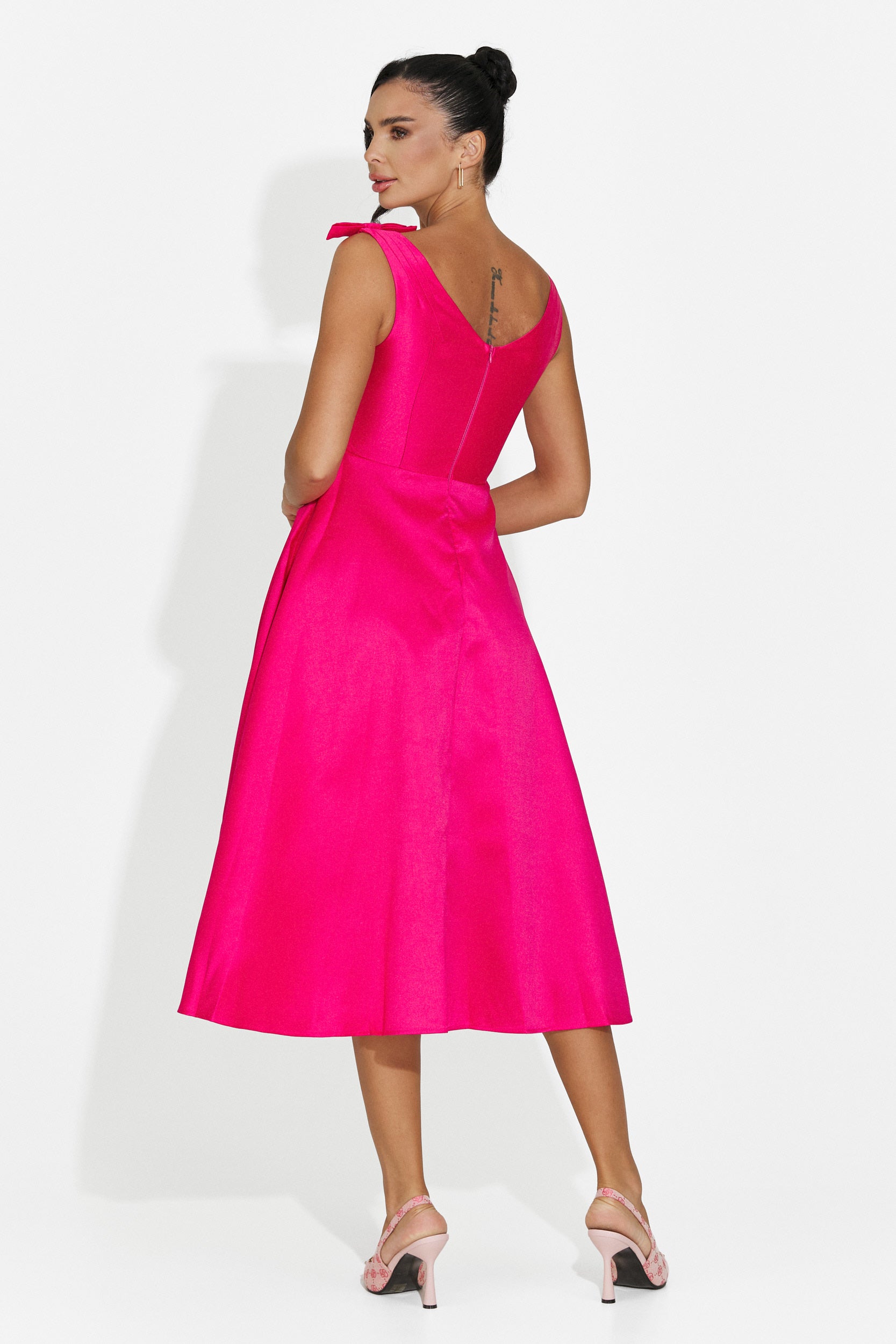 Abito donna midi fucsia Ayanda Bogas
