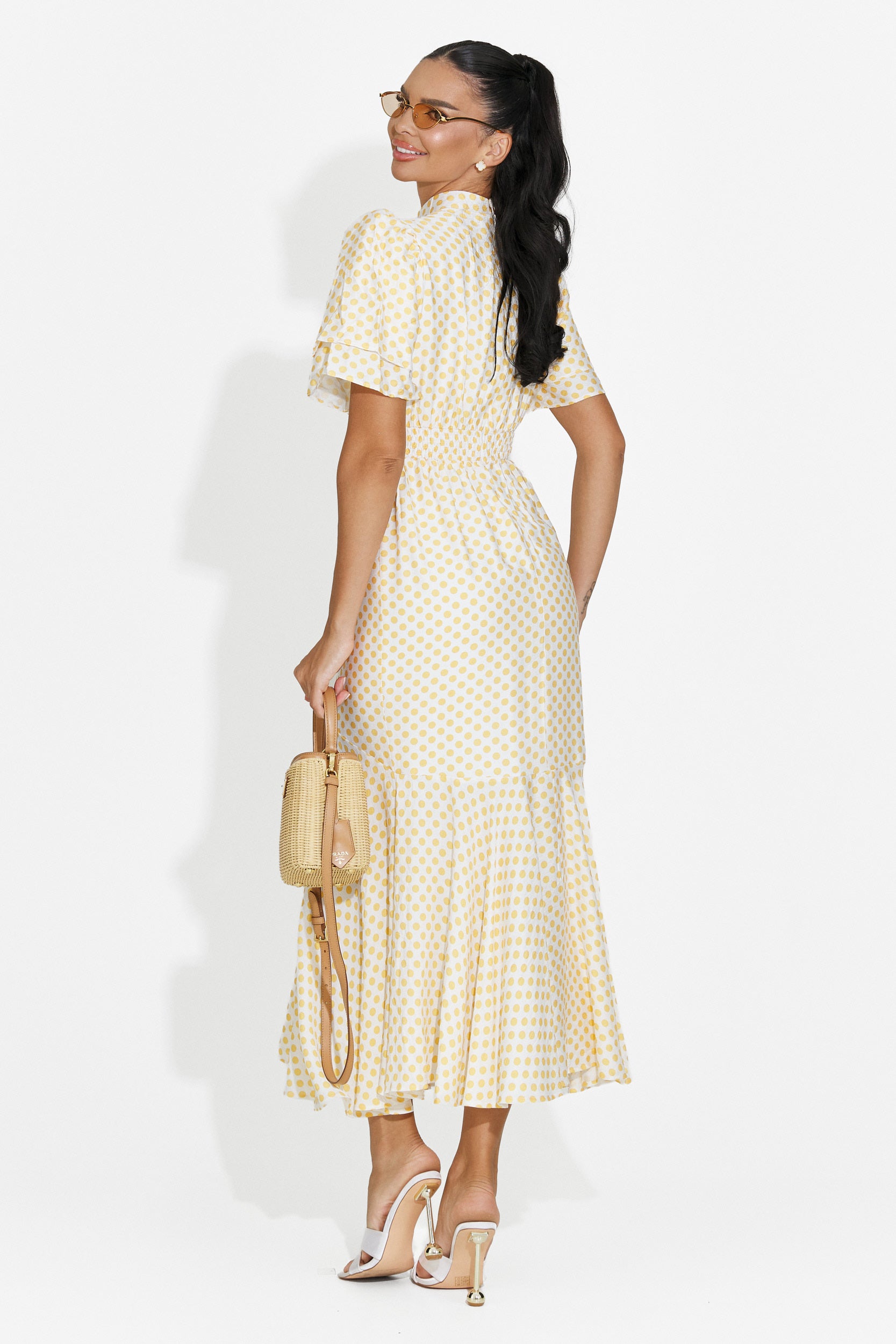 Abito donna midi giallo Antoneia Bogas