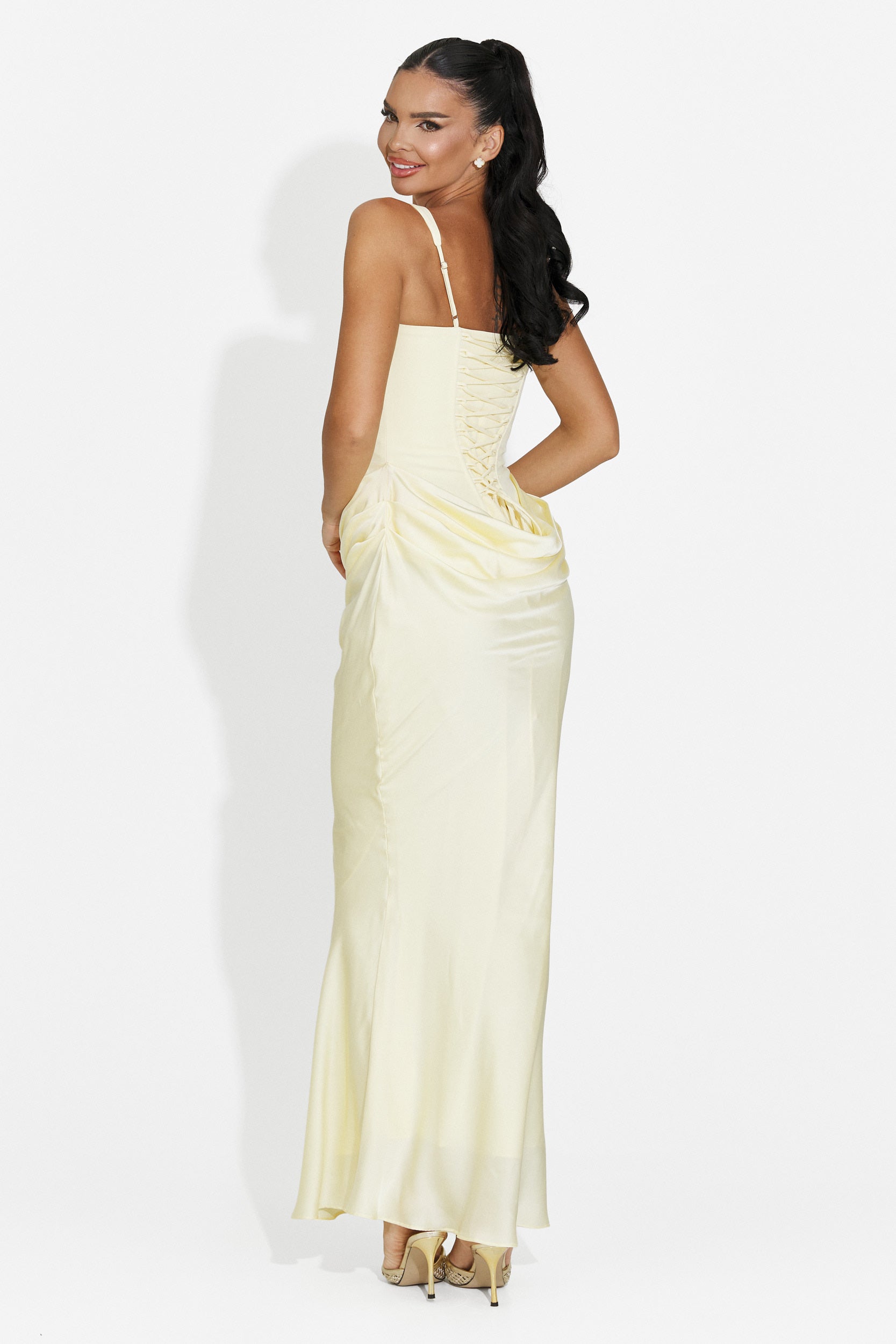 Vestito donna midi giallo Kaviala Bogas