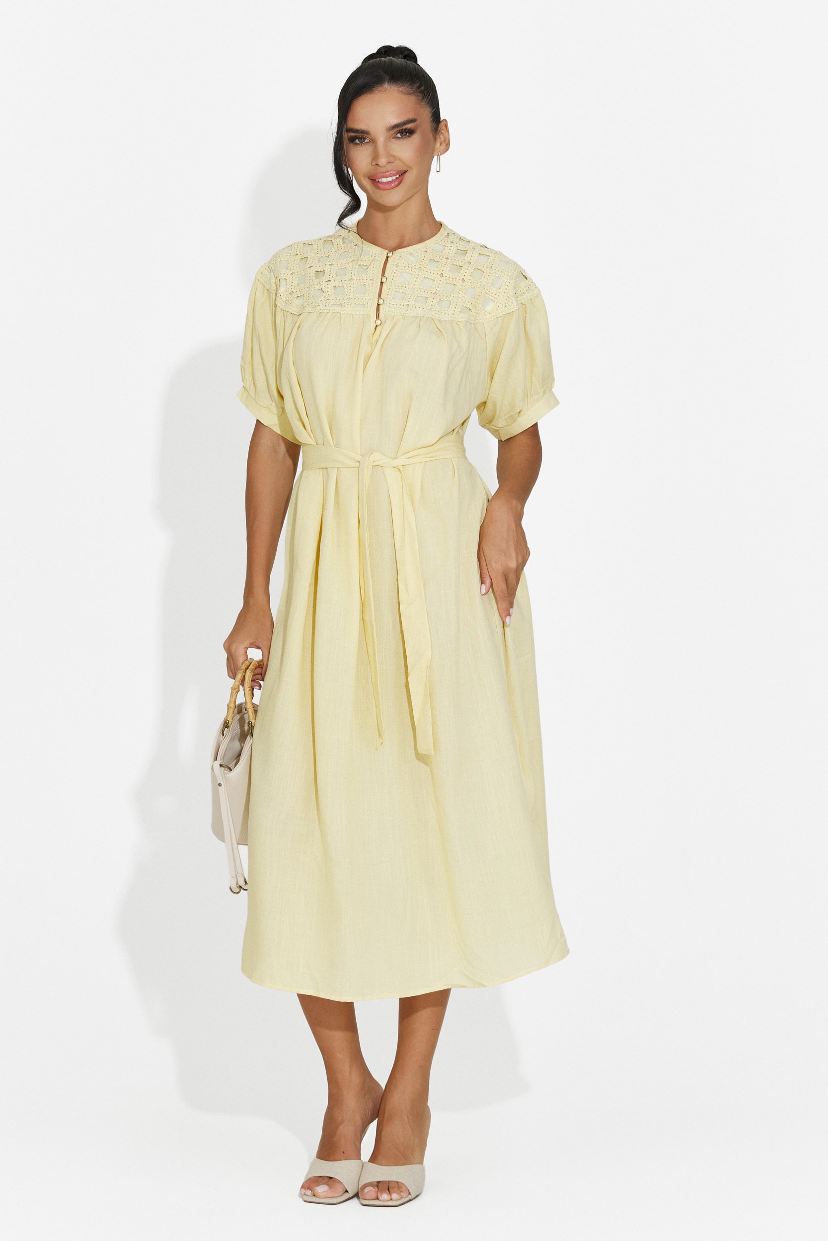 Abito donna midi giallo Olema Bogas