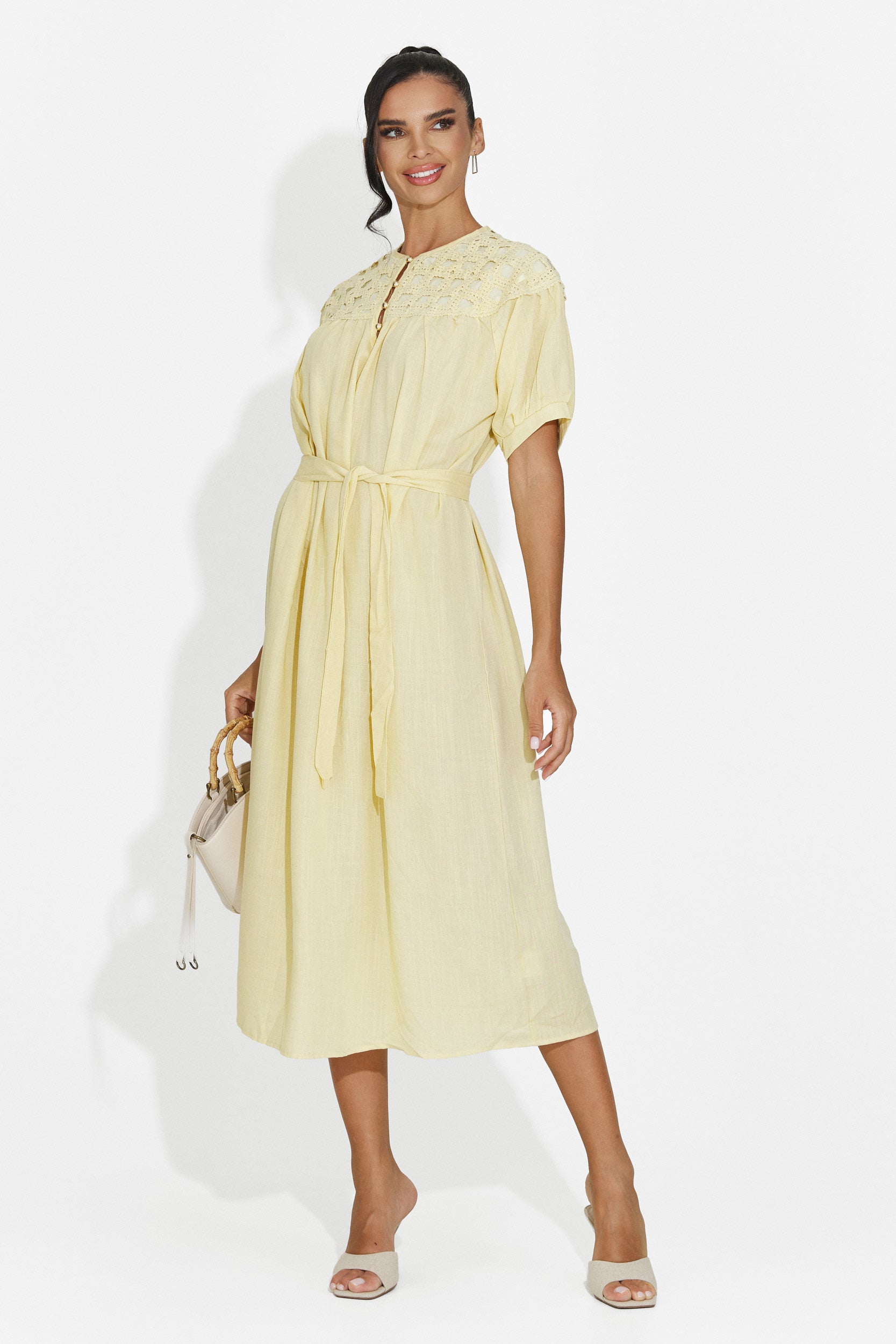 Abito donna midi giallo Olema Bogas