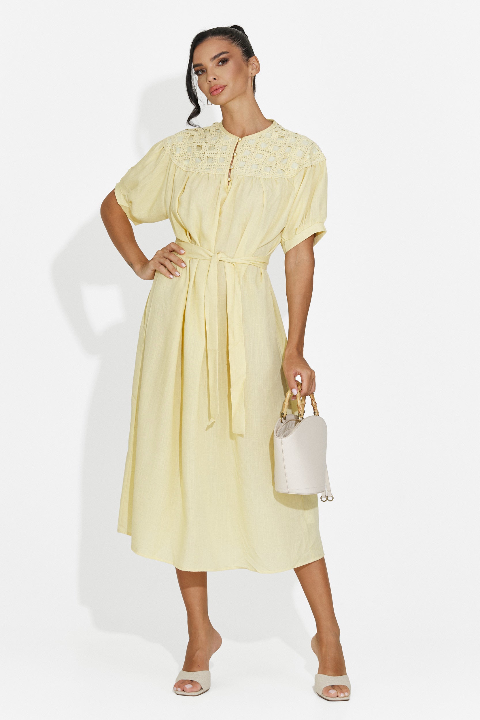 Abito donna midi giallo Olema Bogas