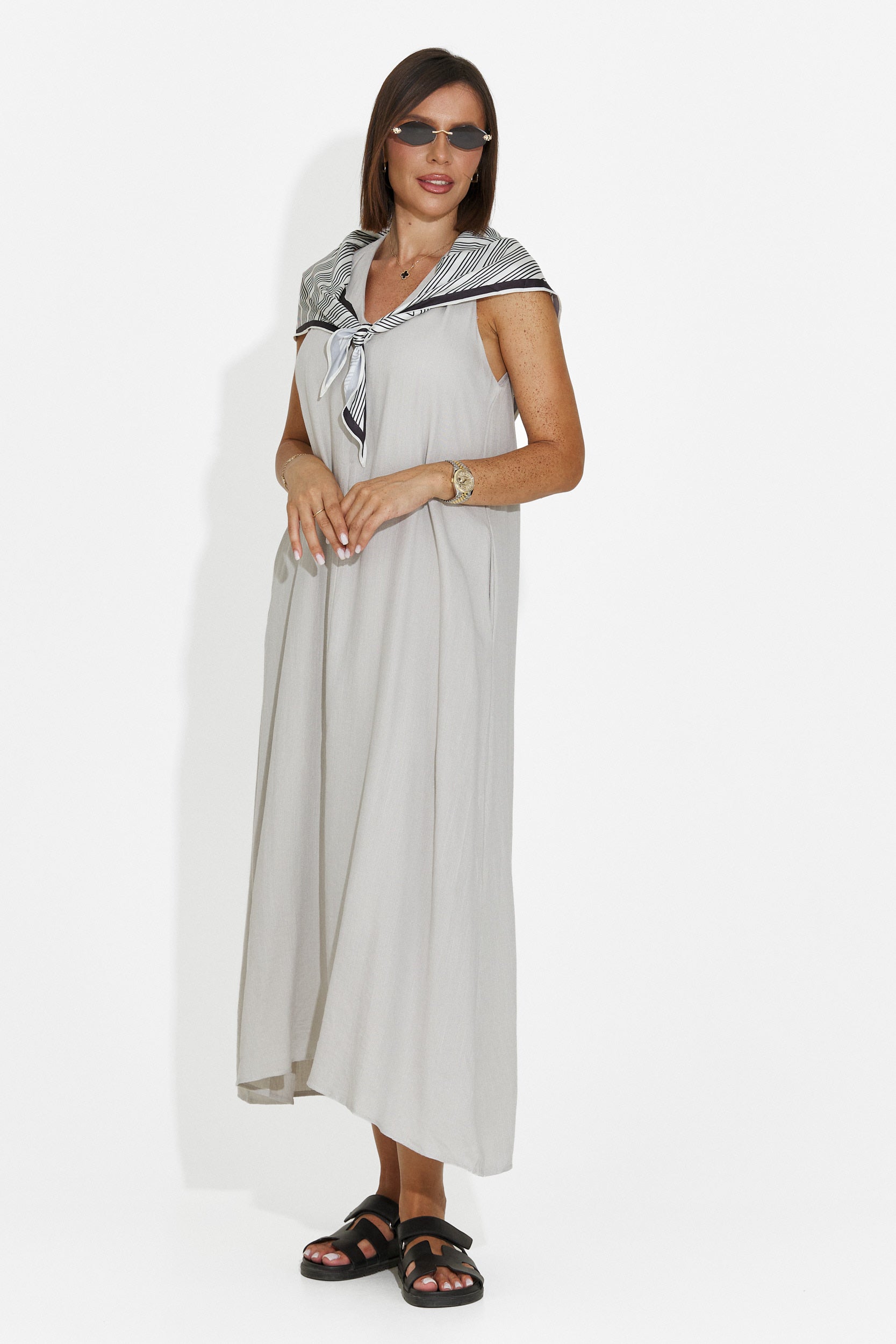 Vestito donna midi grigio Alievia Bogas