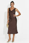 Abito donna midi marrone Aliria Bogas