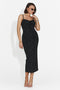 Abito Midi Nero Anamia Bogas per Donne