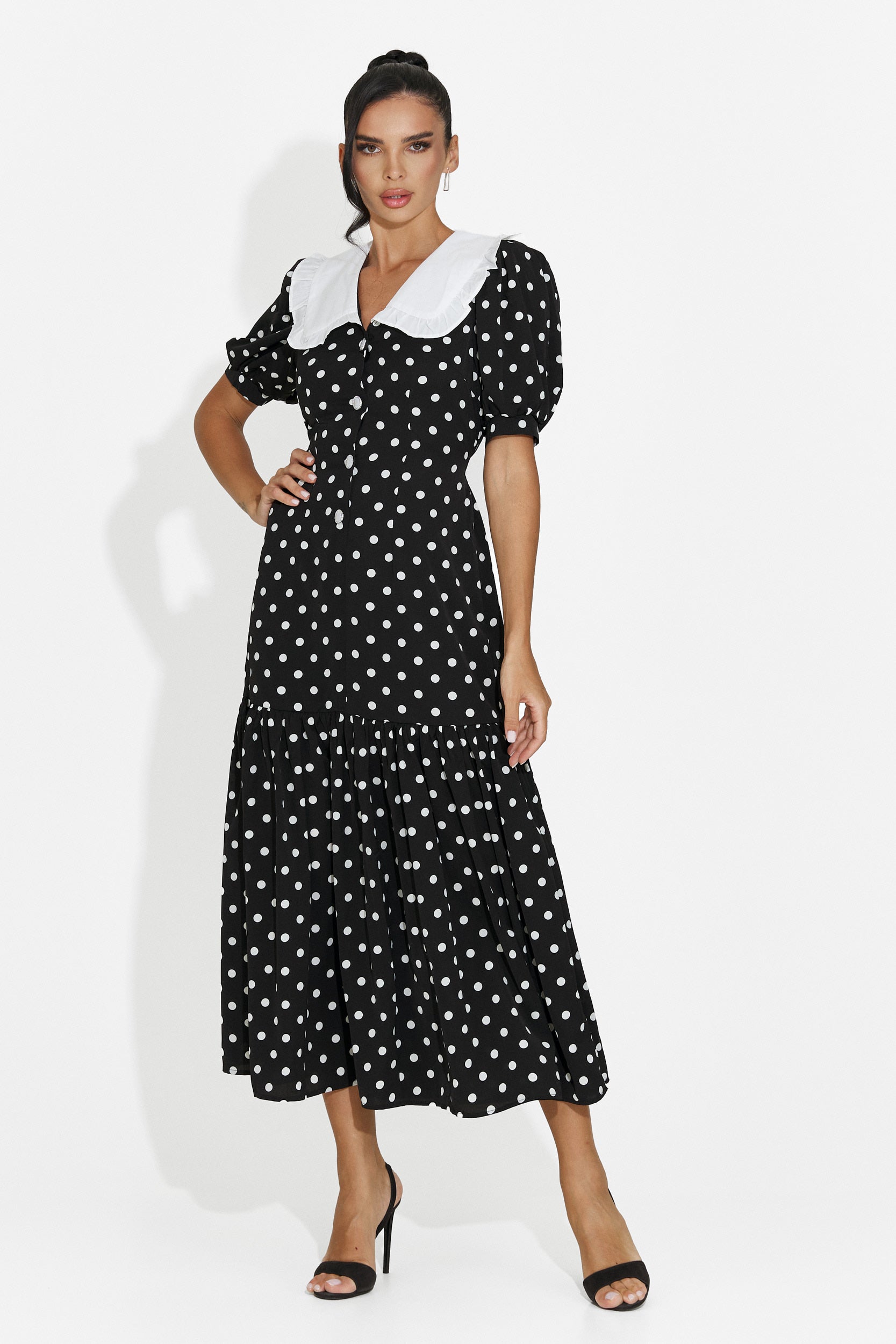 Abito donna midi nero Anita Bogas