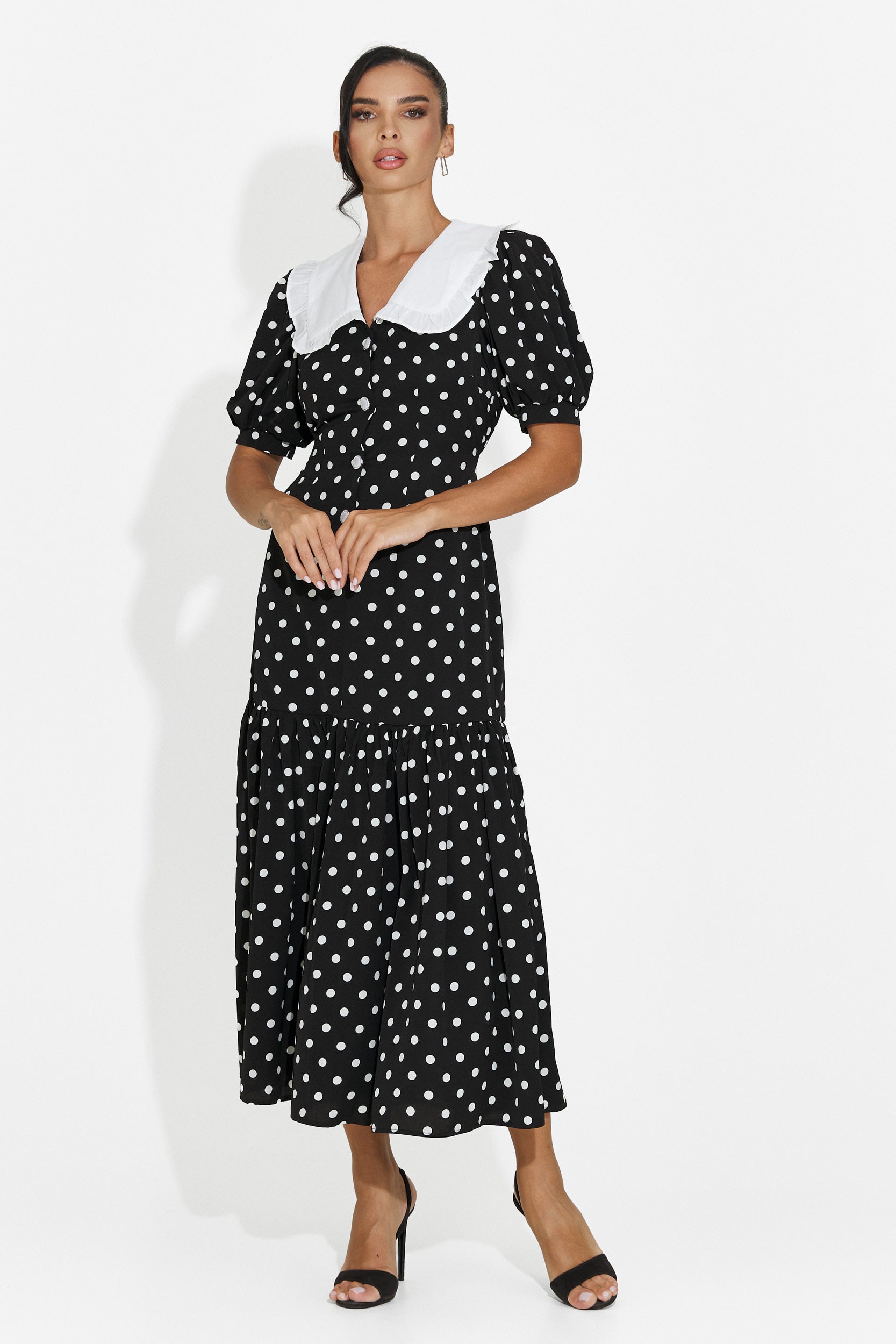 Abito donna midi nero Anita Bogas