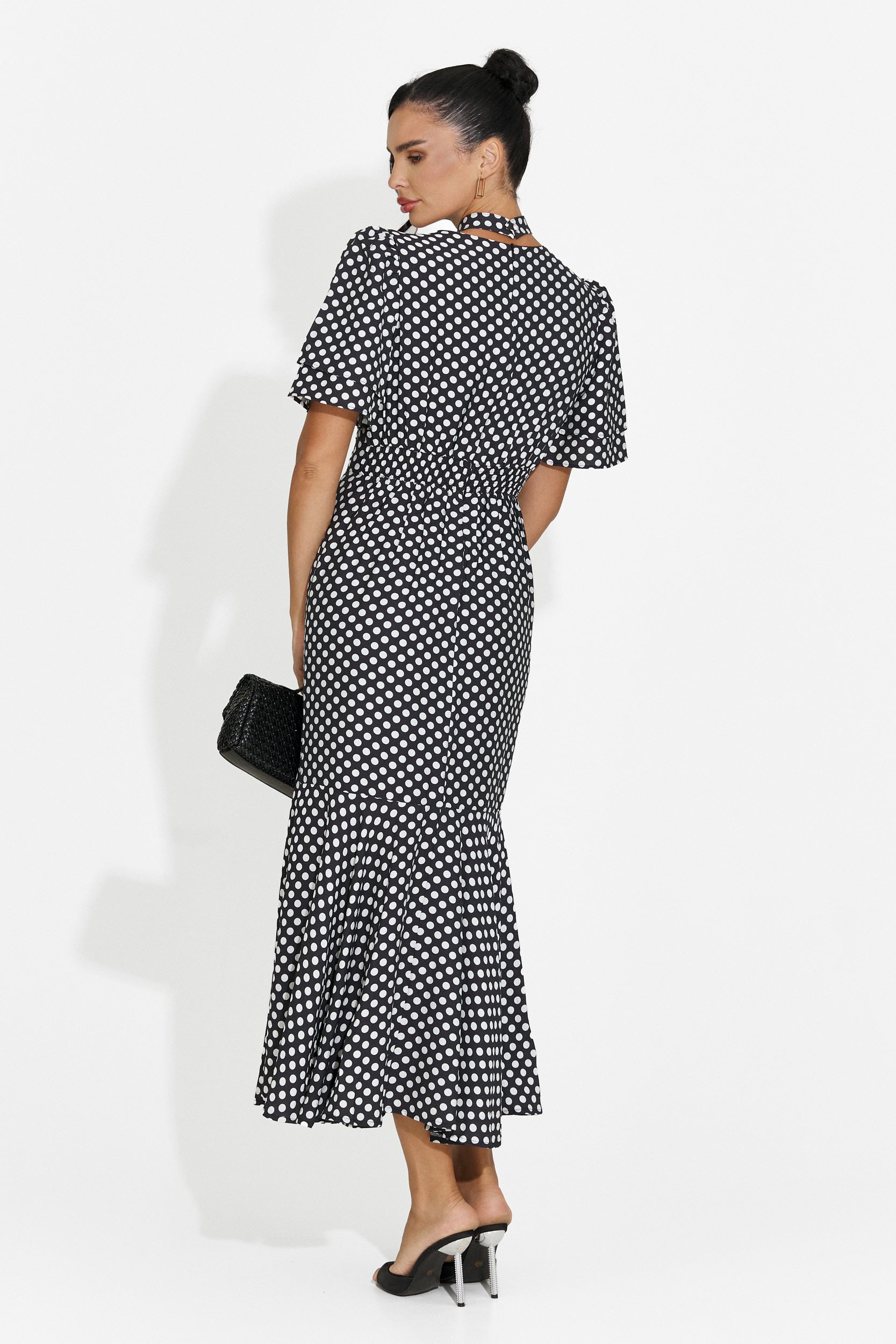 Abito donna midi nero Antoneia Bogas