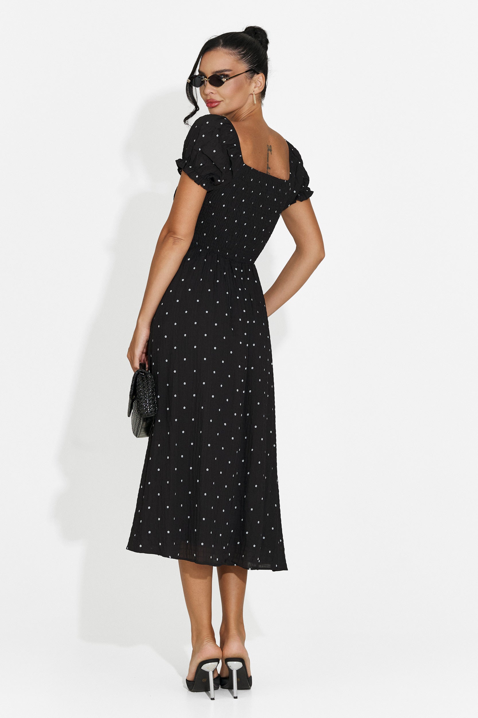 Abito donna midi nero Elvilia Bogas