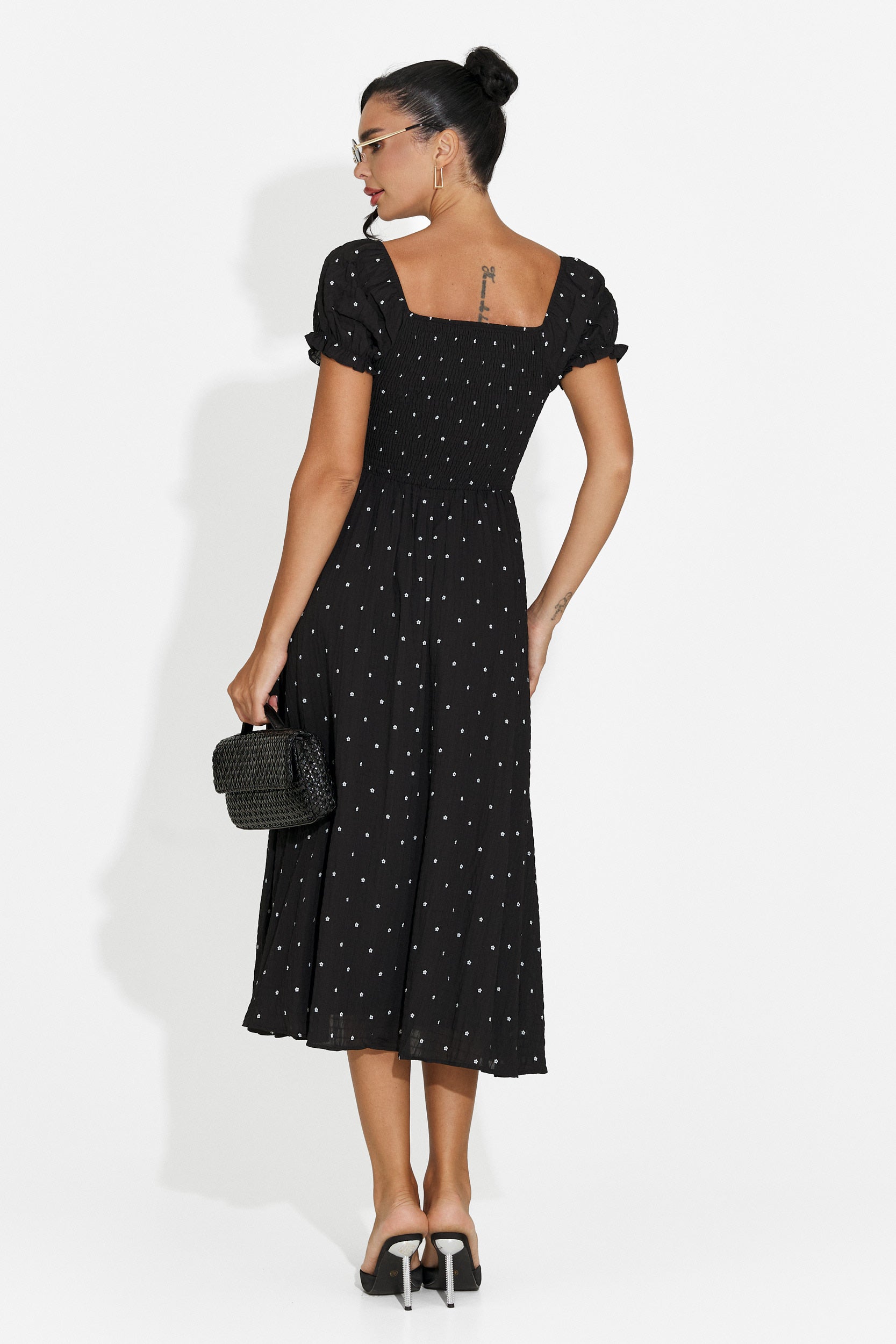 Abito donna midi nero Elvilia Bogas