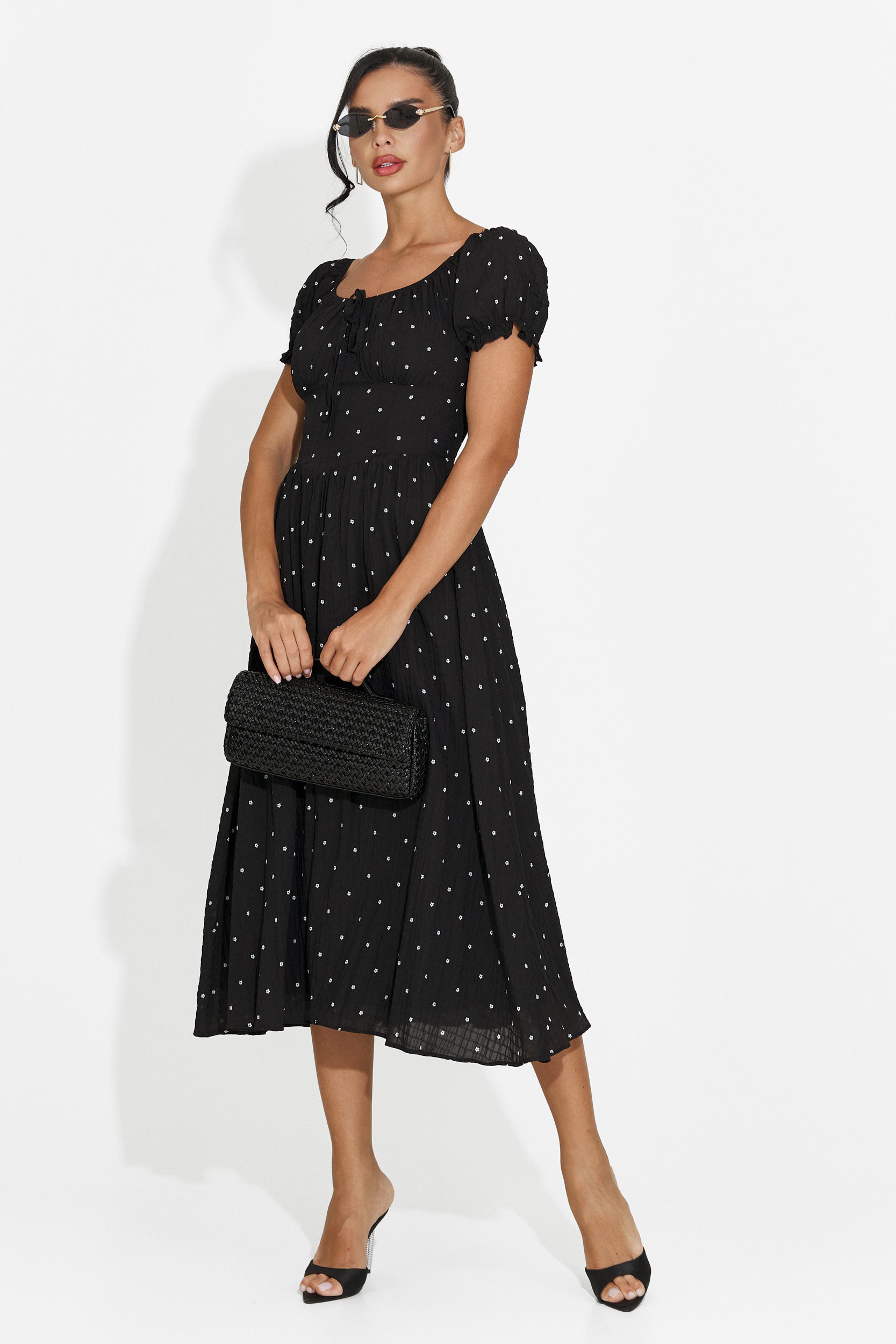 Abito donna midi nero Elvilia Bogas