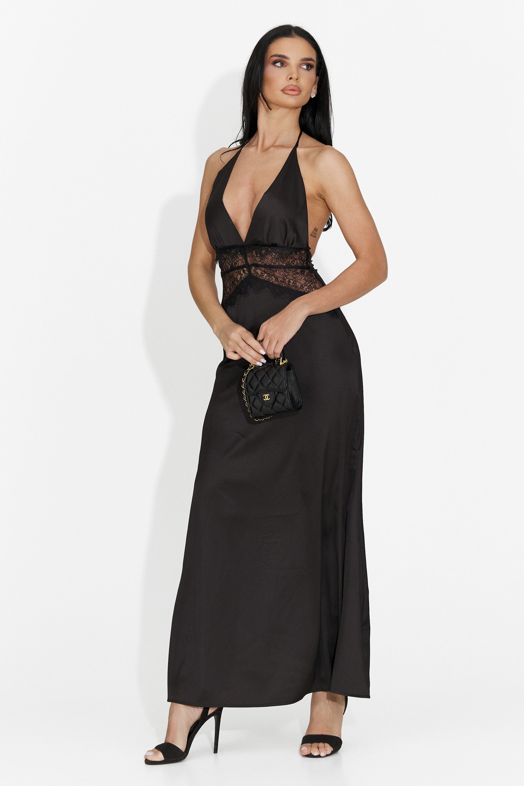 Rochie dama midi neagra Otivera Bogas