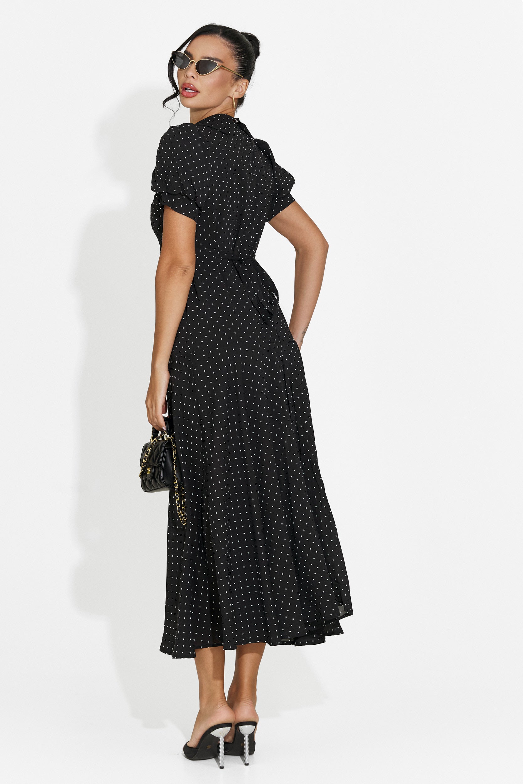 Abito donna midi nero Taisiana Bogas