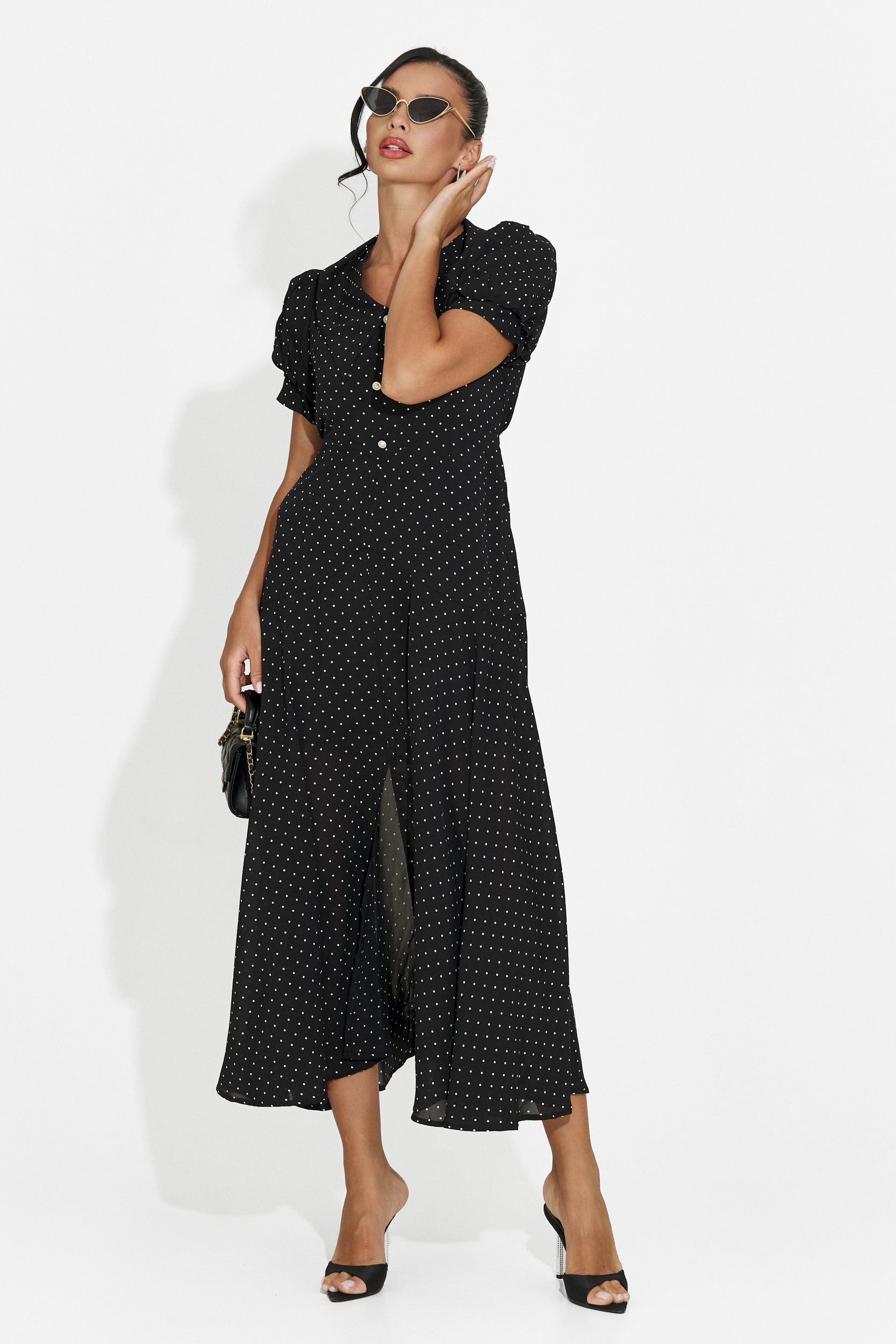 Abito donna midi nero Taisiana Bogas