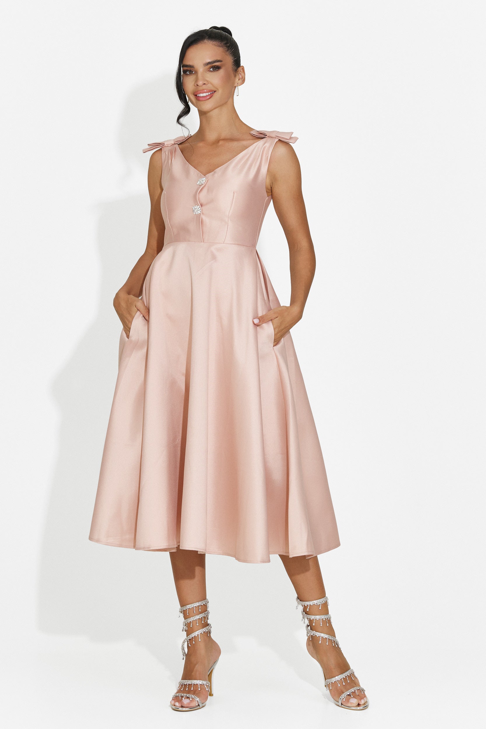 Abito donna midi rosa Ayanda Bogas