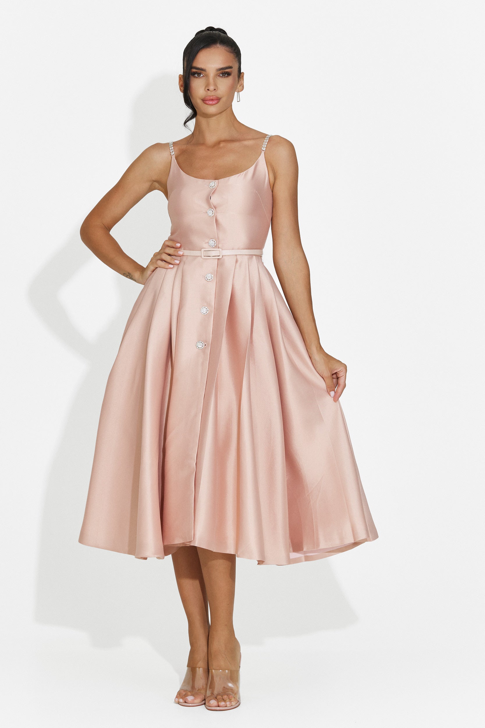 Vestito donna midi rosa Florinela Bogas