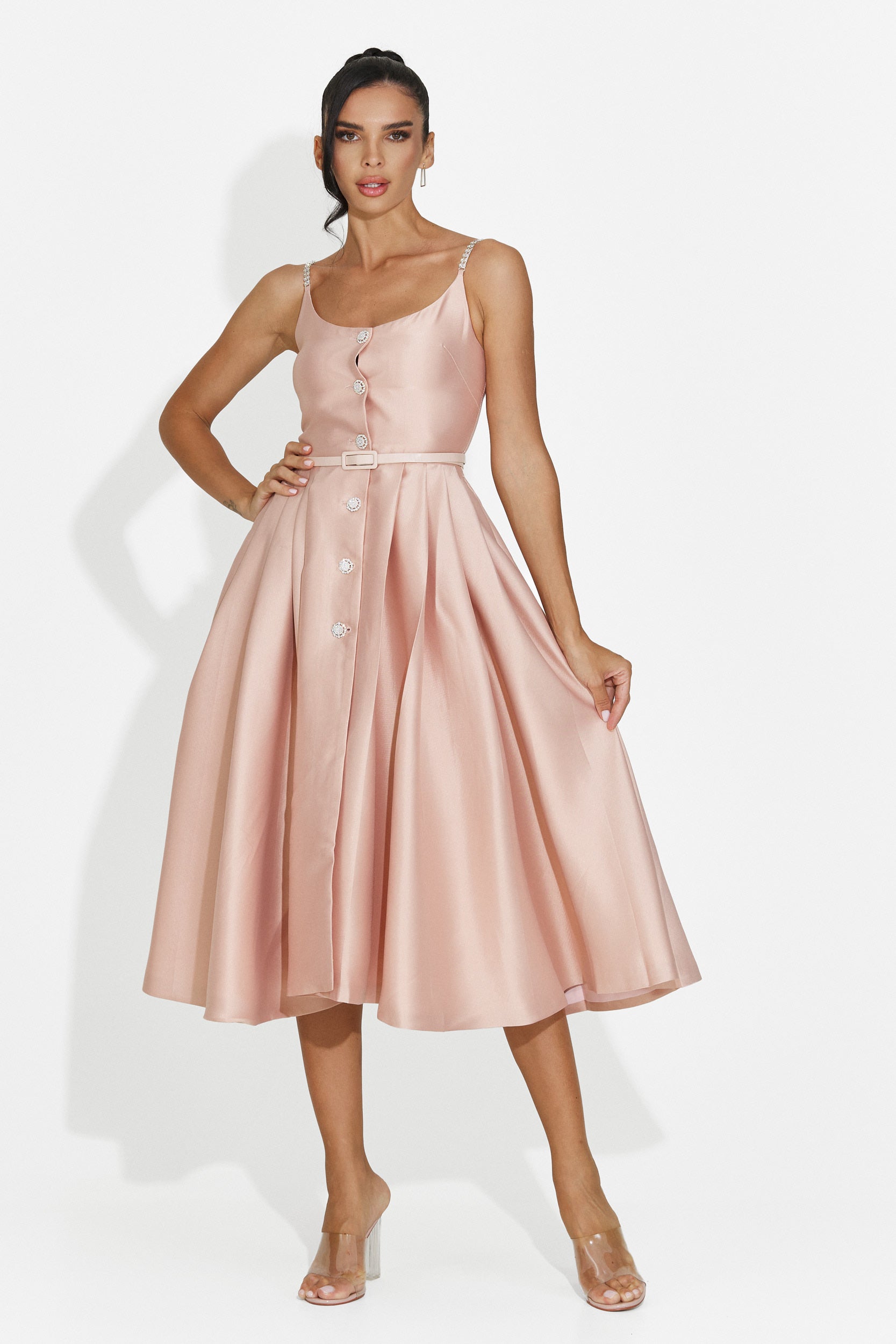 Vestito donna midi rosa Florinela Bogas