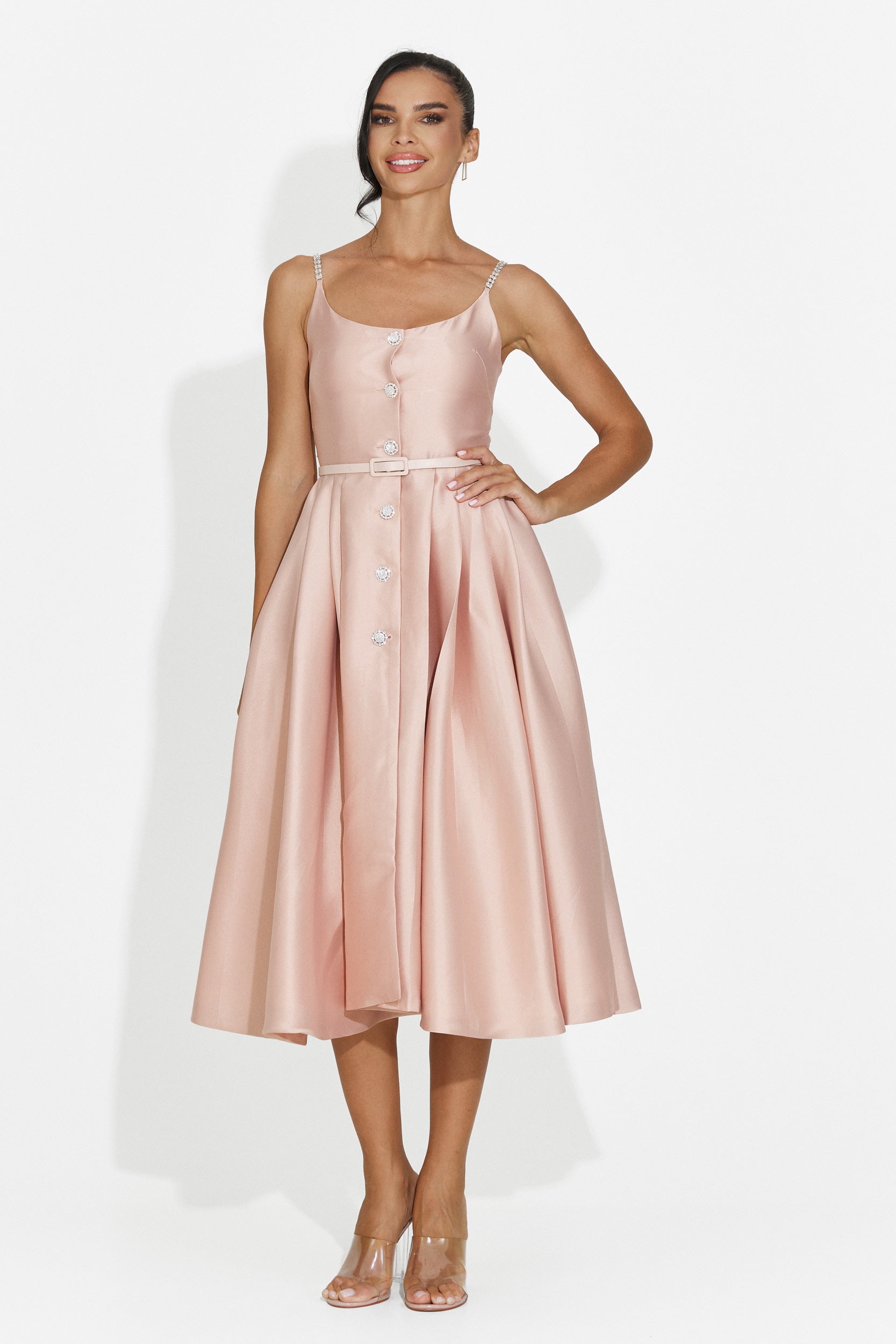 Abito Midi Rosa di Florinela Bogas per Donne