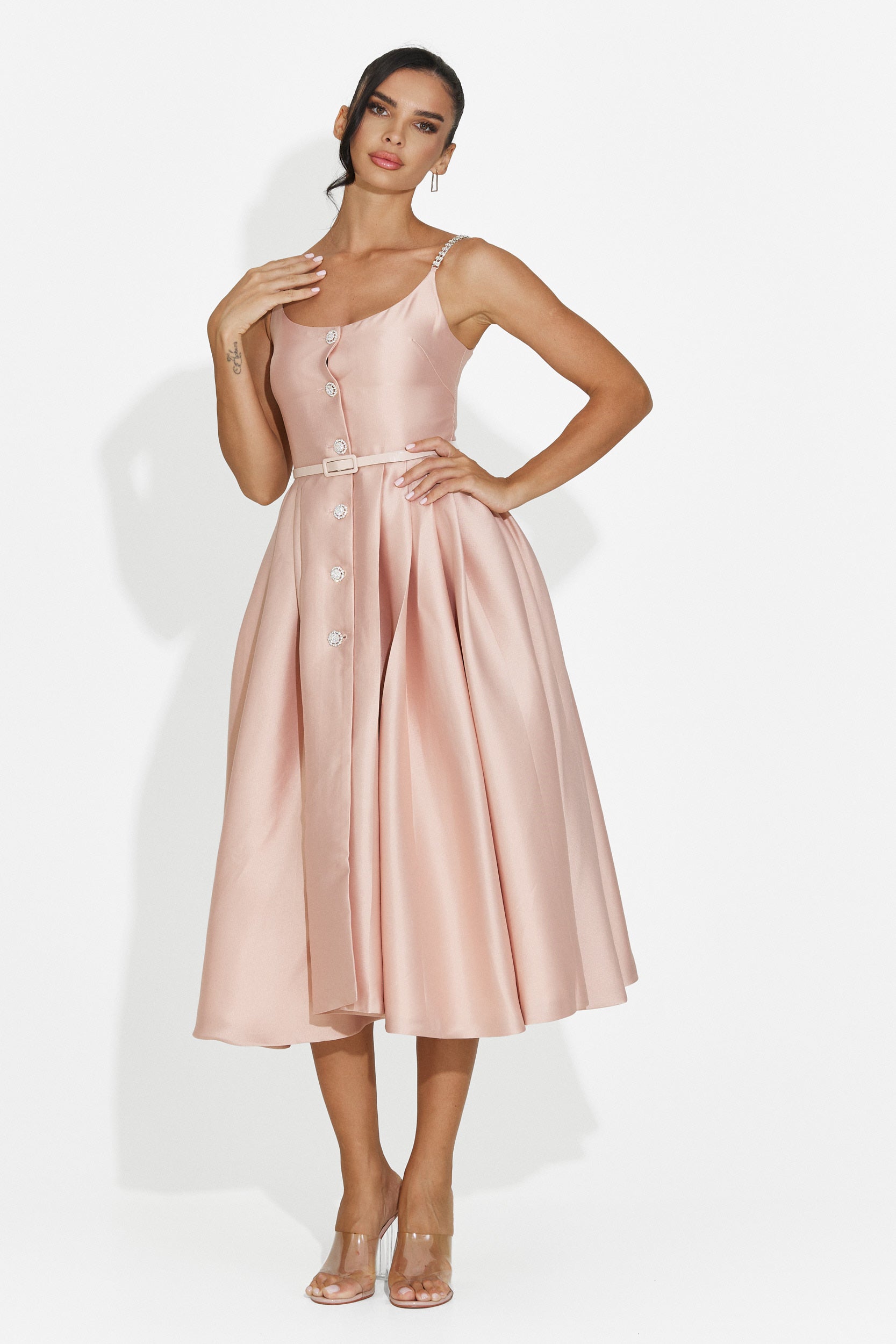 Vestito donna midi rosa Florinela Bogas