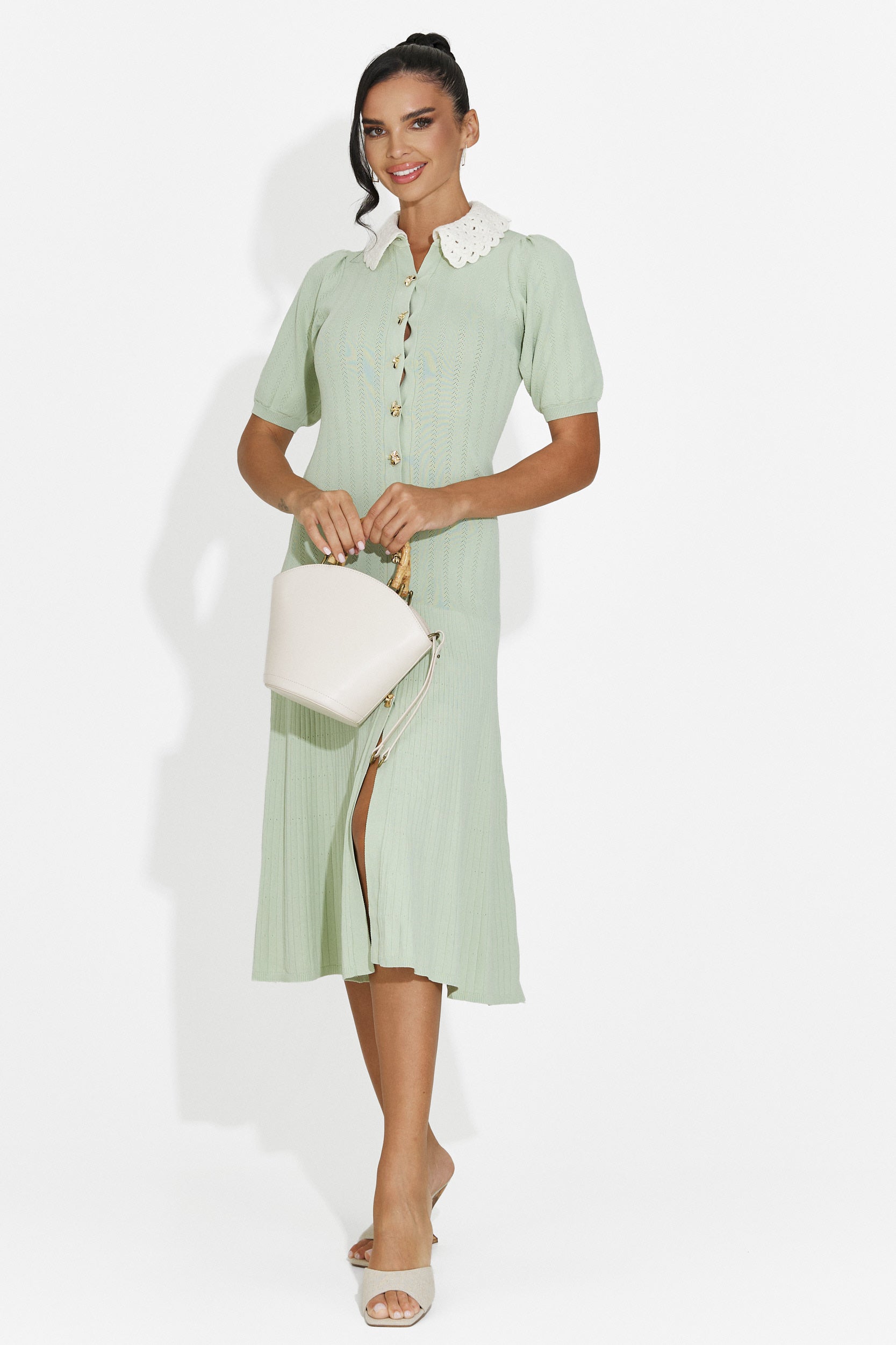 Abito donna midi verde Ernesta Bogas