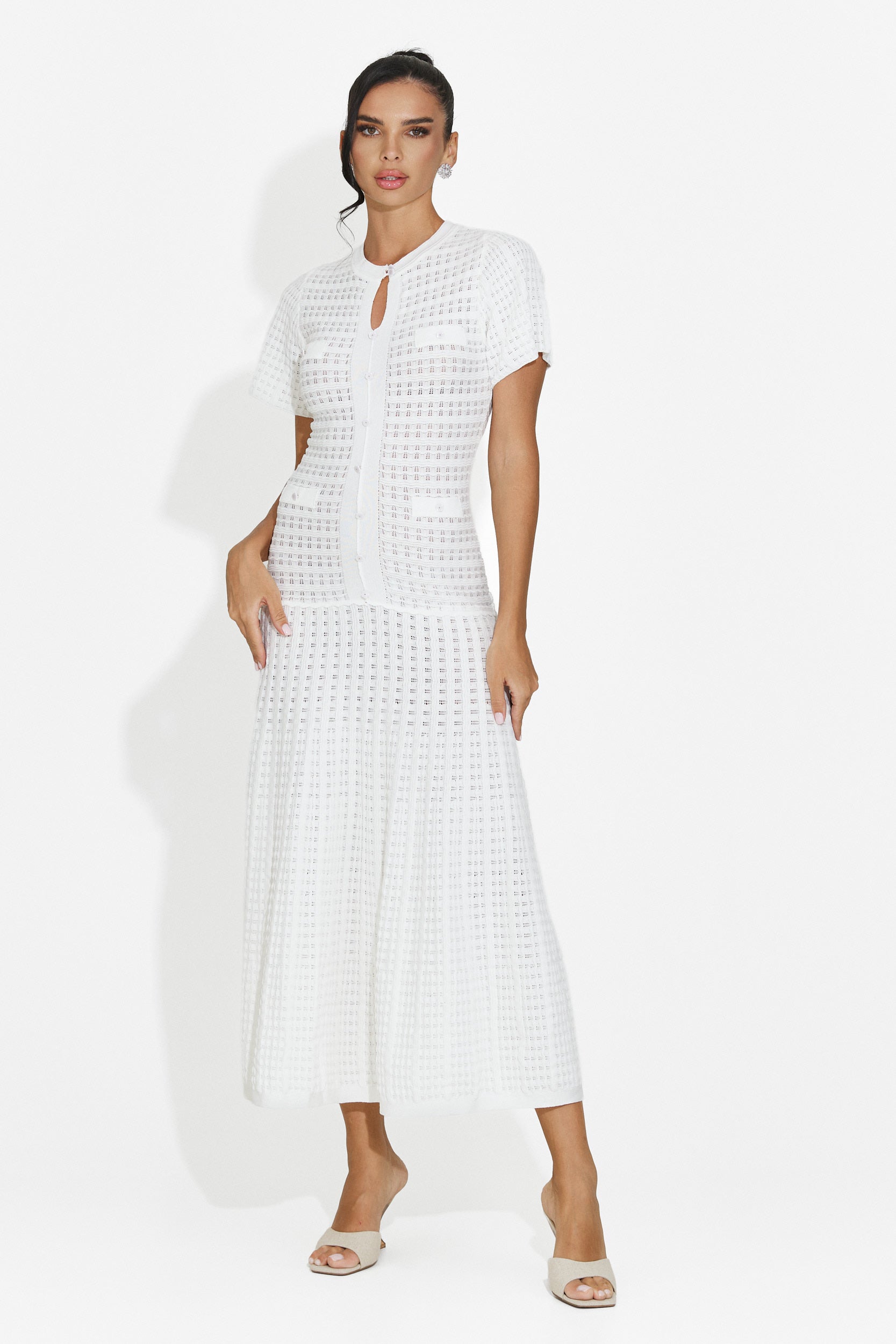 Vestito donna corto bianco Azania Bogas