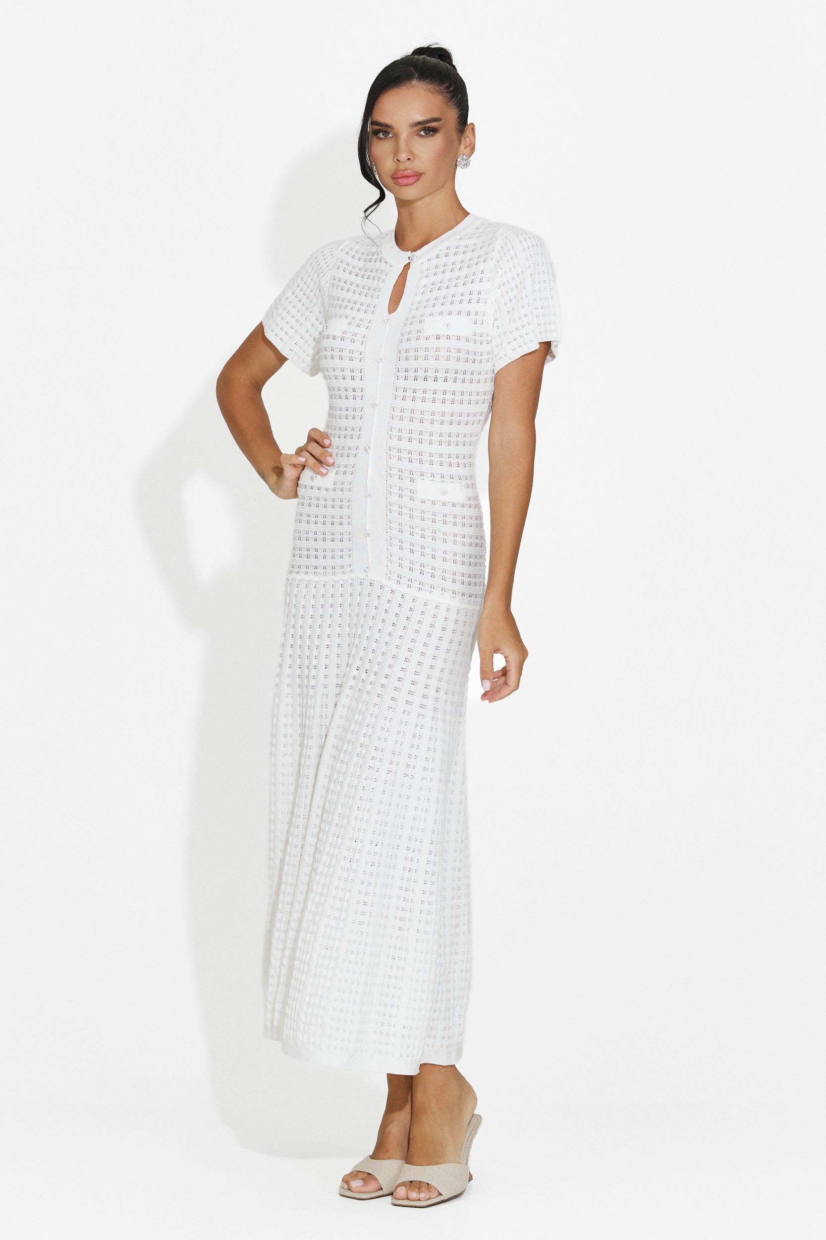 Vestito donna corto bianco Azania Bogas