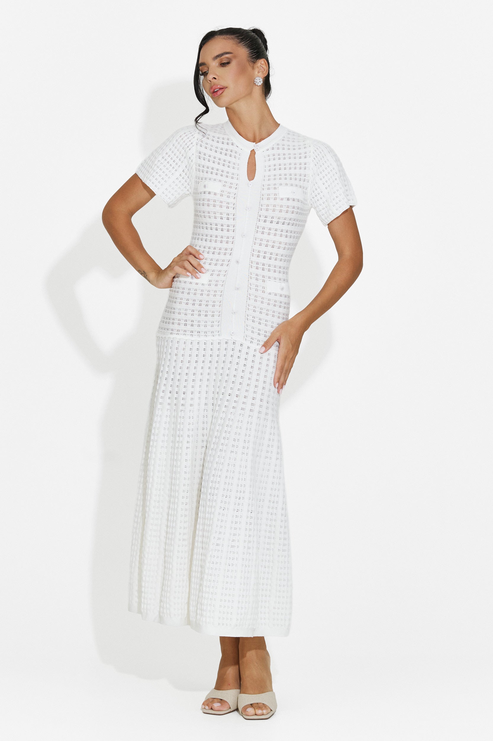 Vestito donna corto bianco Azania Bogas