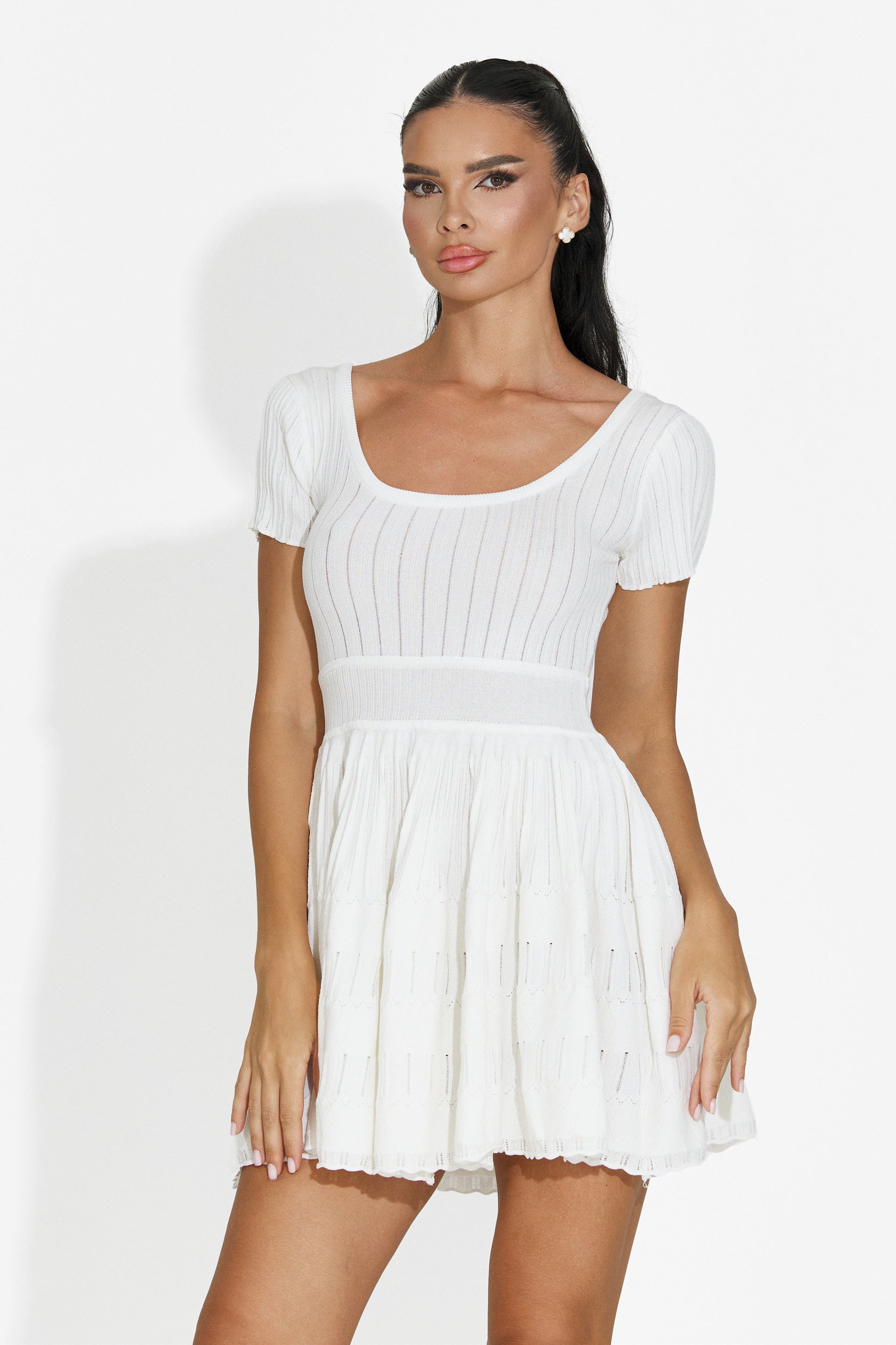 Abito donna corto bianco Althea Bogas