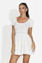 Abito donna corto bianco Althea Bogas