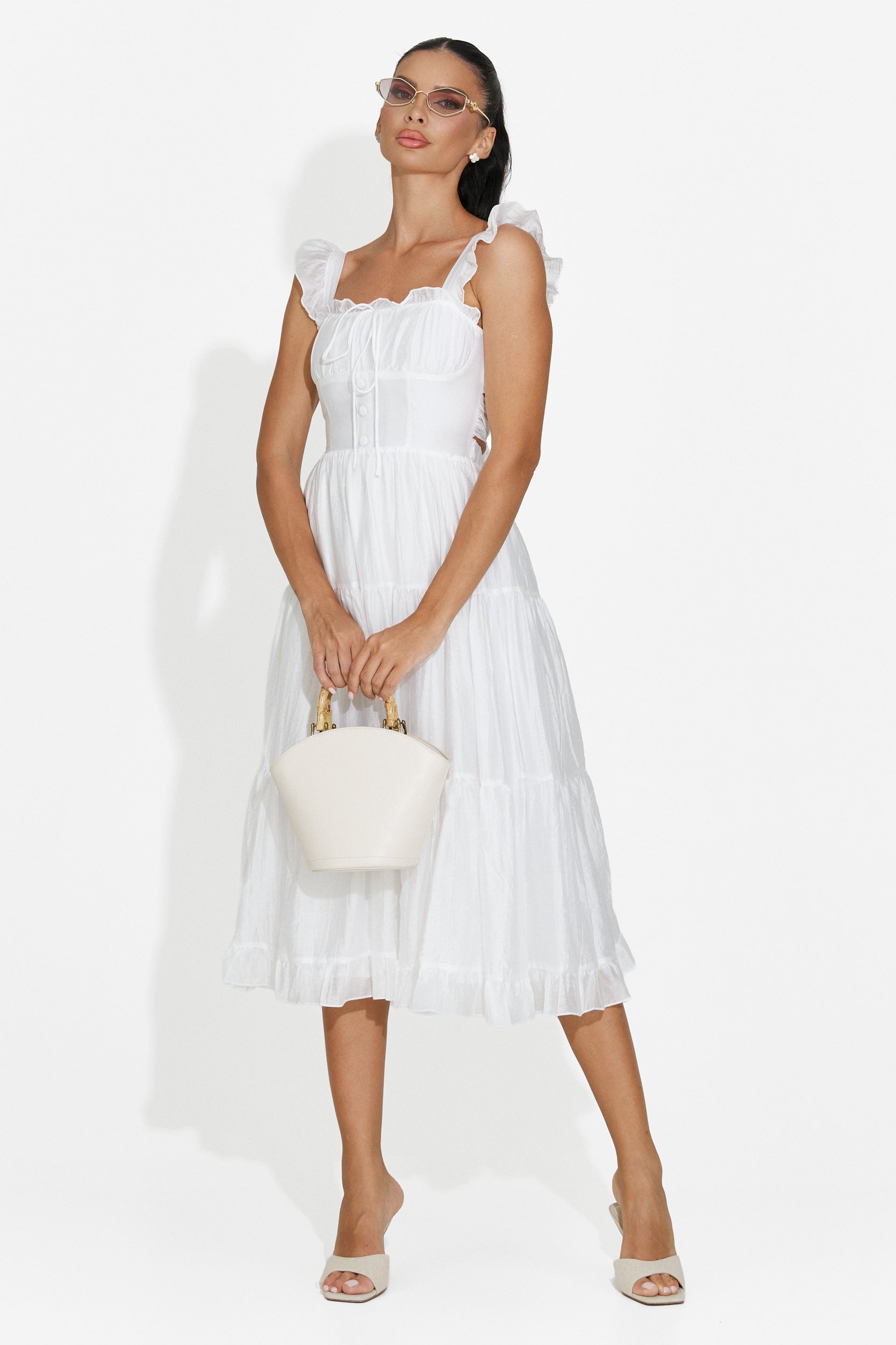 Abito donna corto bianco Camenia Bogas