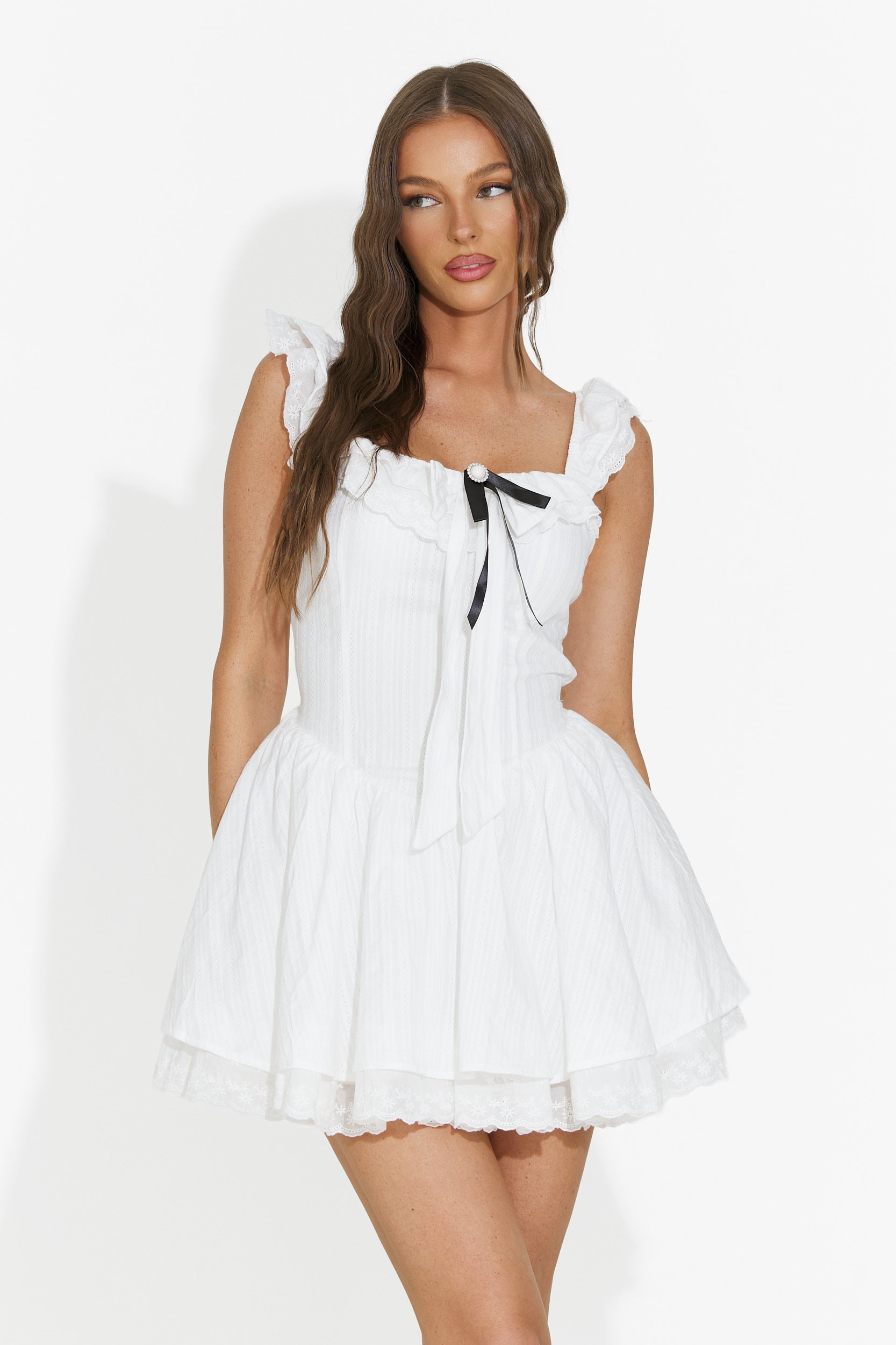 Vestito donna corto bianco Champana Bogas