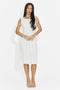 Rochie dama scurta alba Delaia Bogas