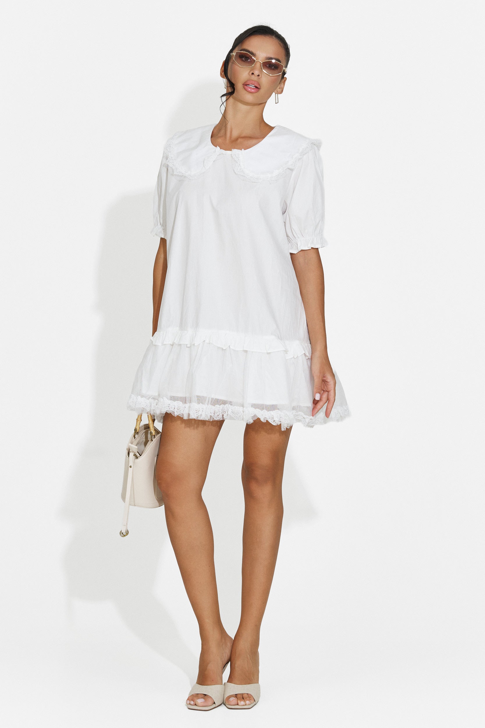 Abito donna corto bianco Furzima Bogas